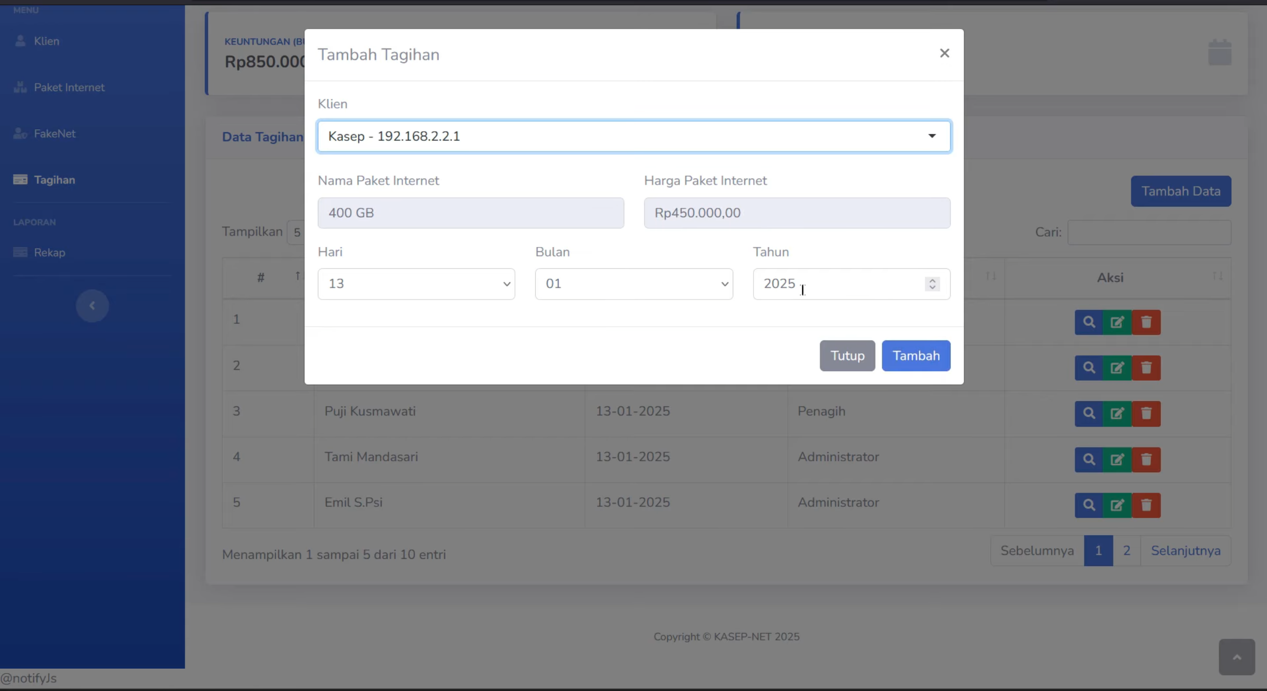 Source Code Aplikasi Pembayaran Tagihan Internet | Website Sistem Pembayaran WiFi | Laravel PHP