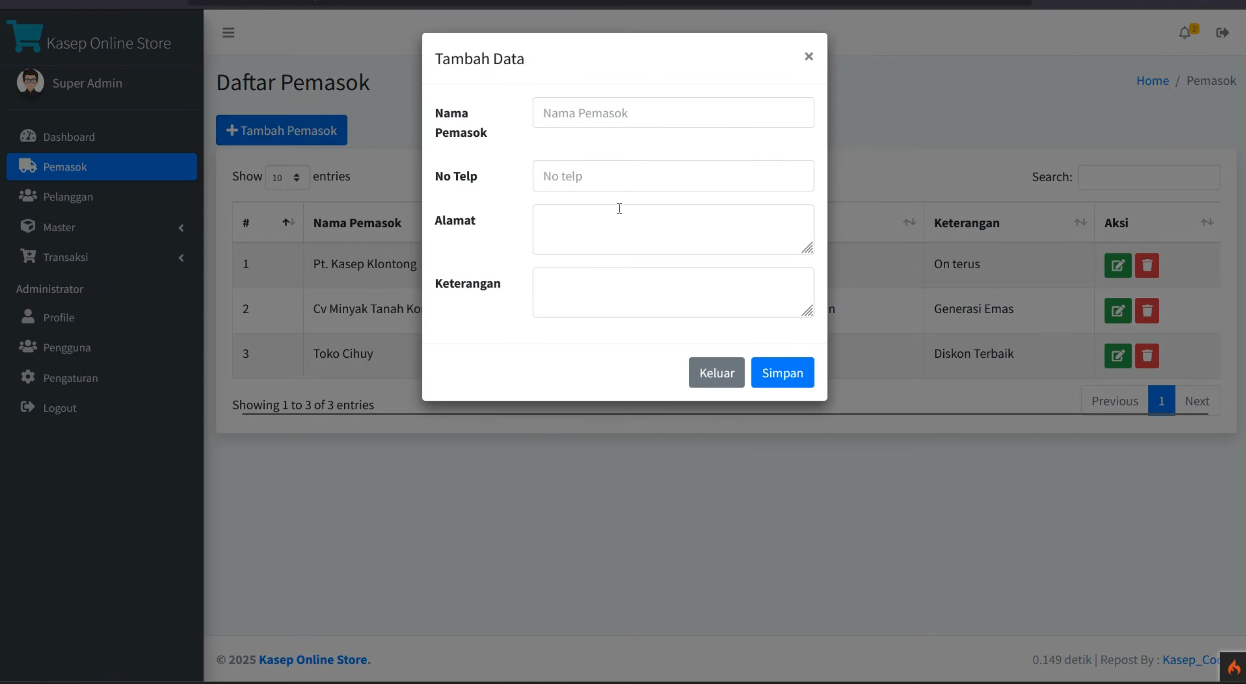 Source Point of sale (POS) | Download Source Code PHP Website stok barang| Download apk Kasir Online