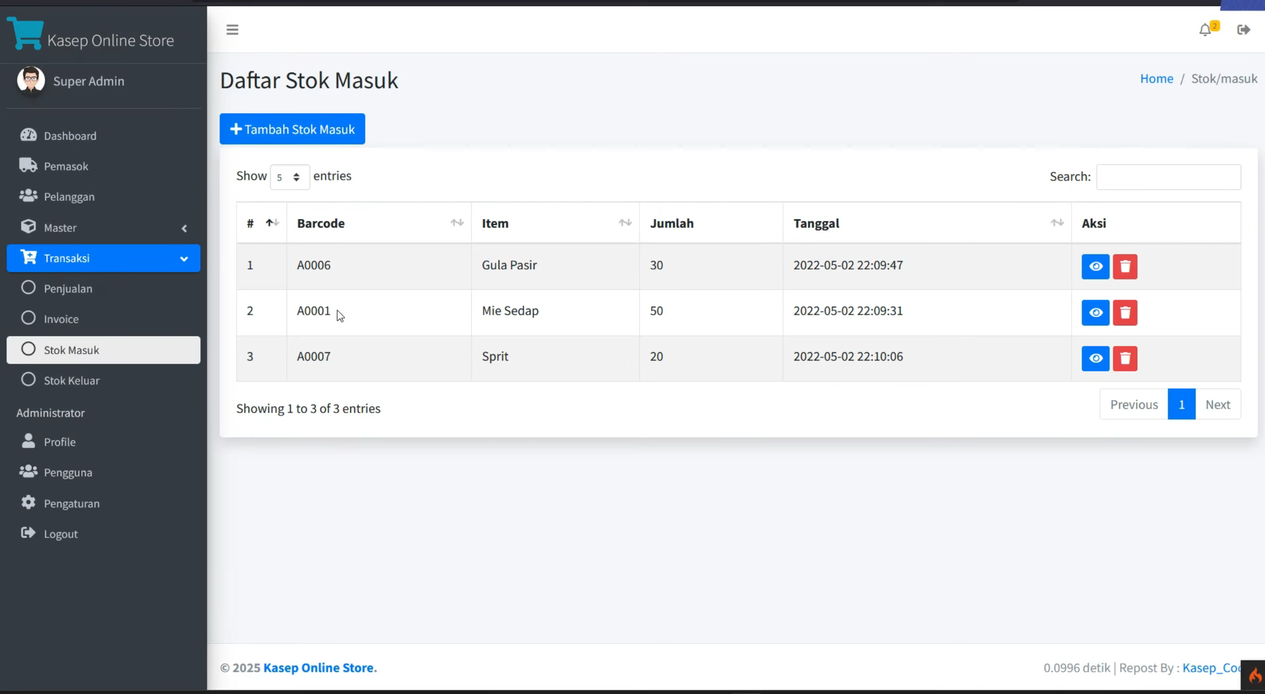 Source Point of sale (POS) | Download Source Code PHP Website stok barang| Download apk Kasir Online