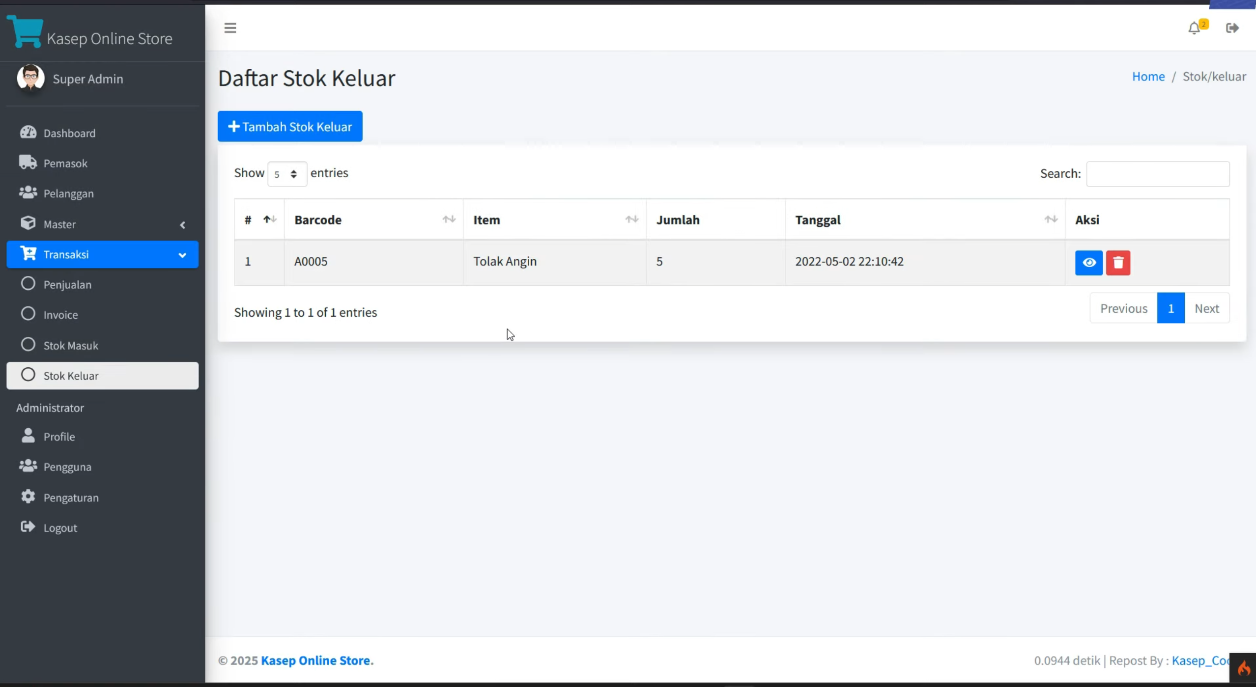 Source Point of sale (POS) | Download Source Code PHP Website stok barang| Download apk Kasir Online