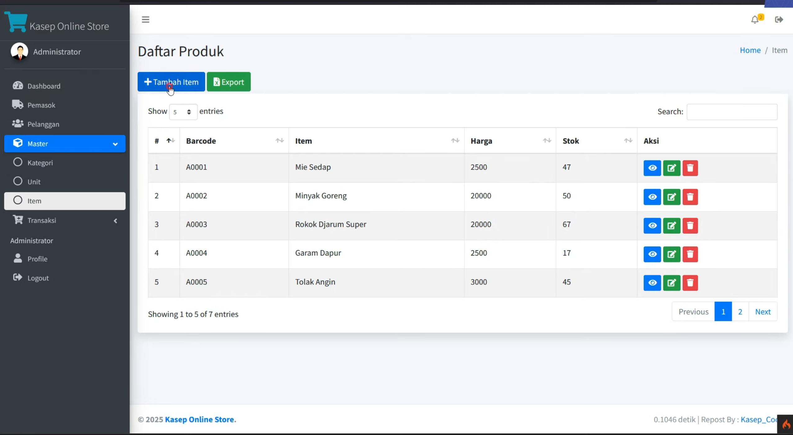 Source Point of sale (POS) | Download Source Code PHP Website stok barang| Download apk Kasir Online