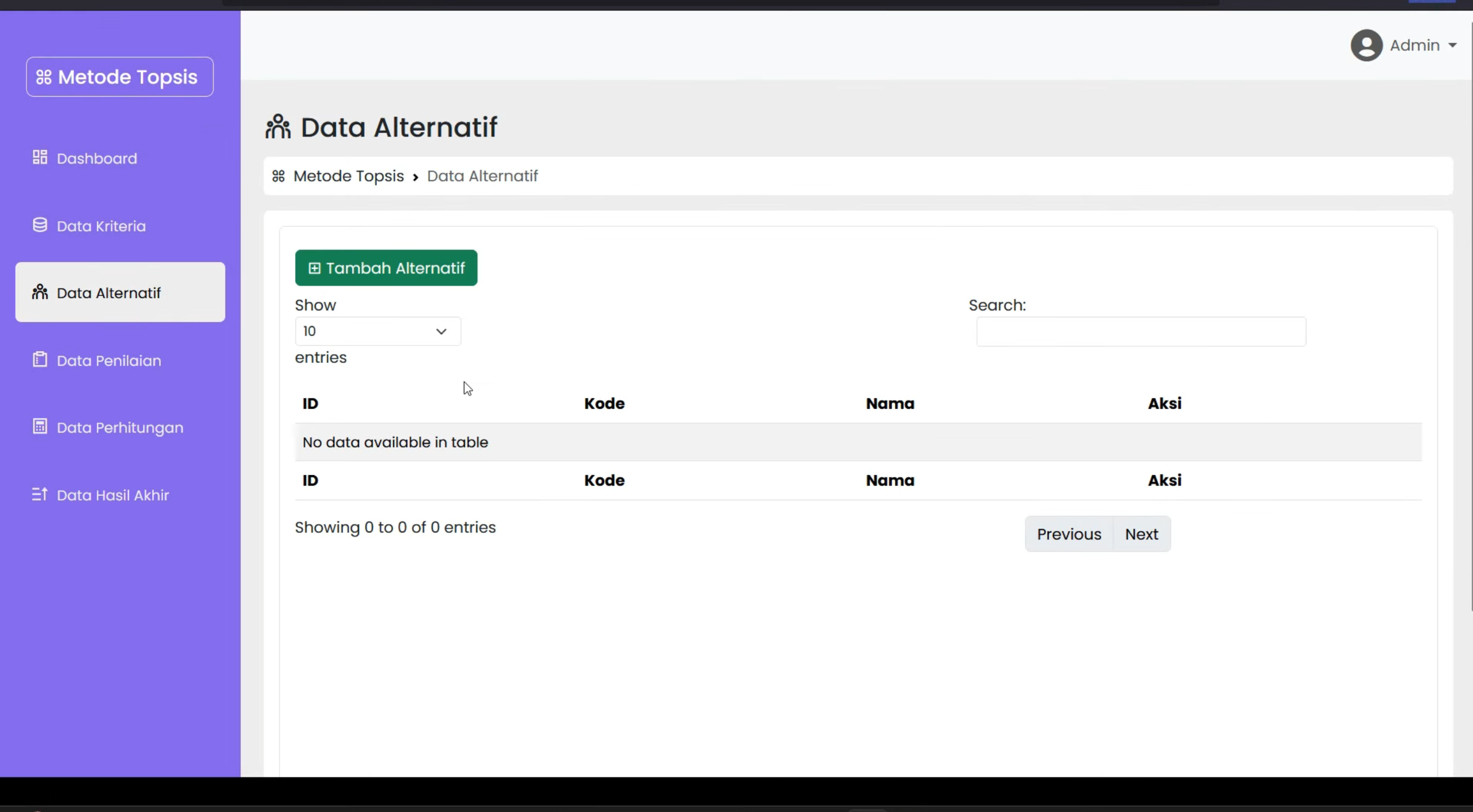 Website SPK TOPSIS | Source Code SPK Metode TOPSIS Laravel | Source Code Website SPK Metode TOPSIS