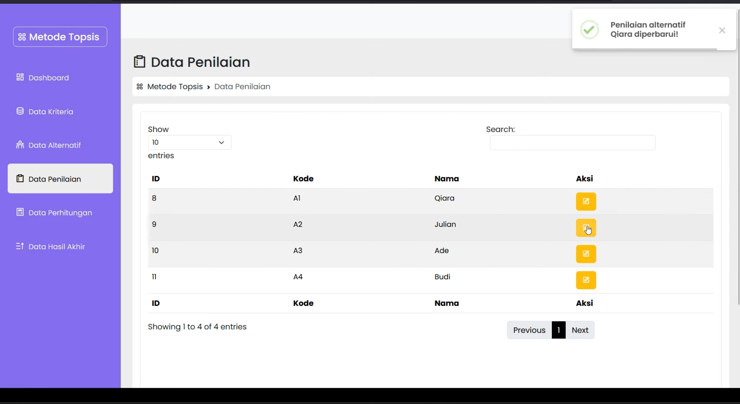 Website SPK TOPSIS | Source Code SPK Metode TOPSIS Laravel | Source Code Website SPK Metode TOPSIS