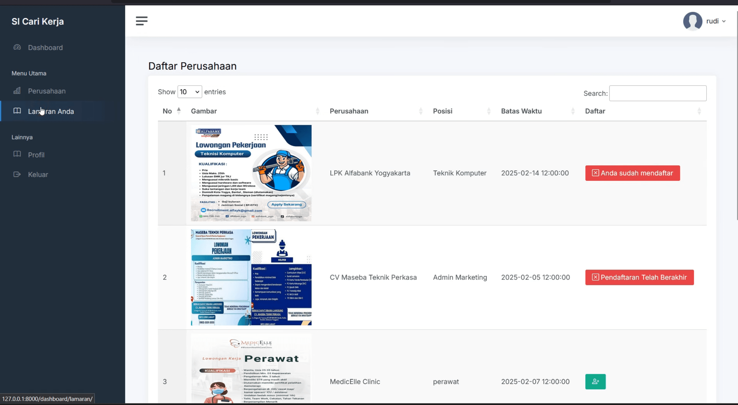 Source code Website lowongan Pekerjaan | Source Code aplikasi cari kerja | Source Code Website Loker