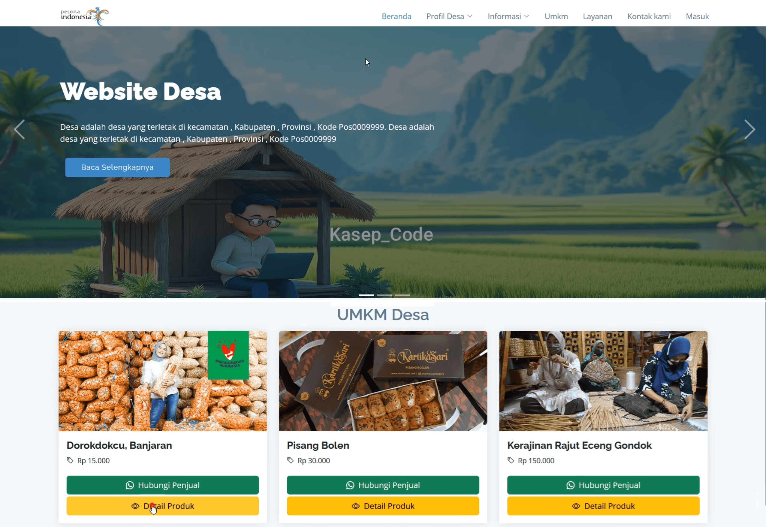 Source Code Website Desa | Source code Sistem Informasi Desa | Source code website UMKM Laravel