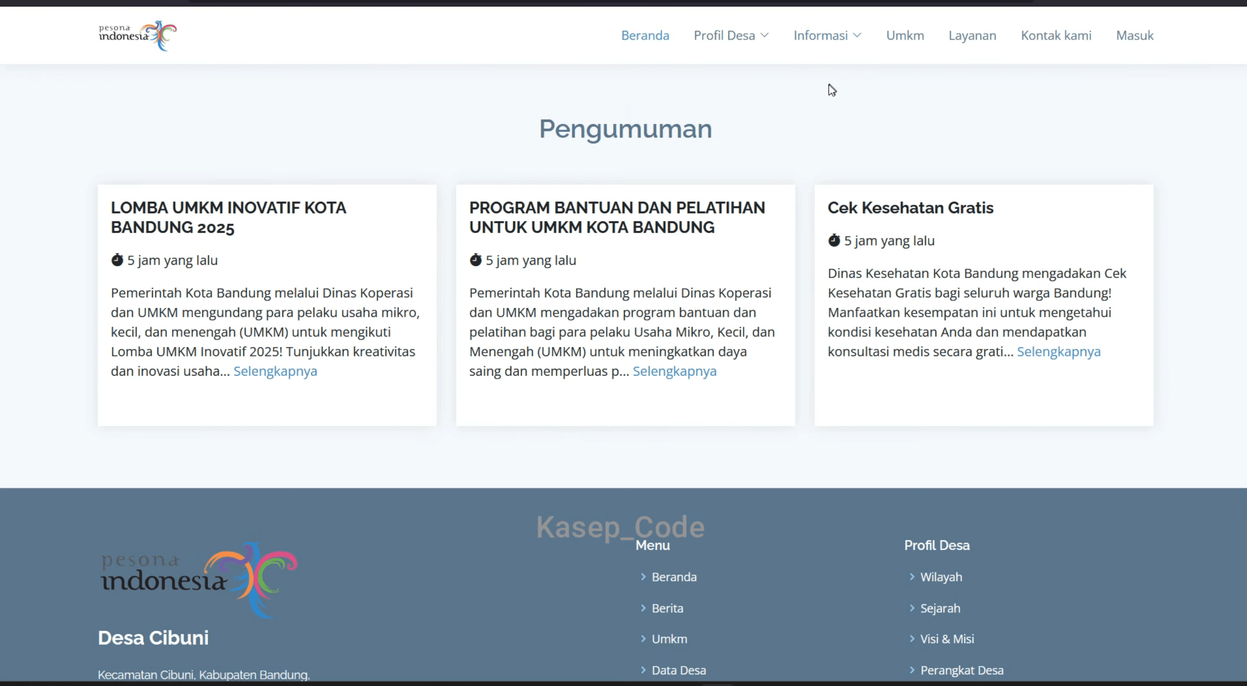 Source Code Website Desa | Source code Sistem Informasi Desa | Source code website UMKM Laravel