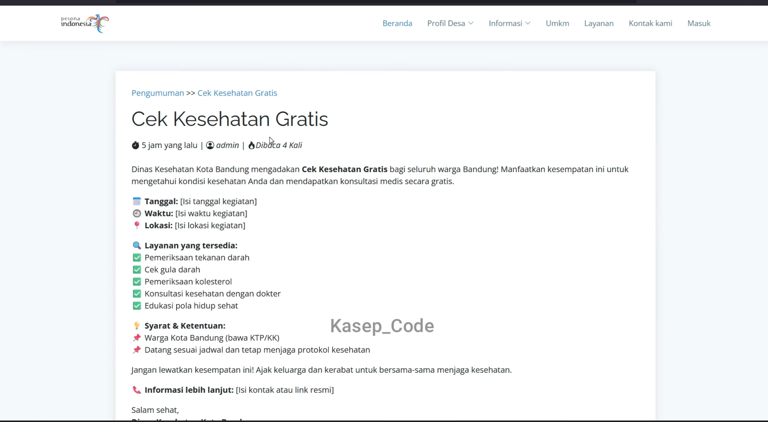 Source Code Website Desa | Source code Sistem Informasi Desa | Source code website UMKM Laravel