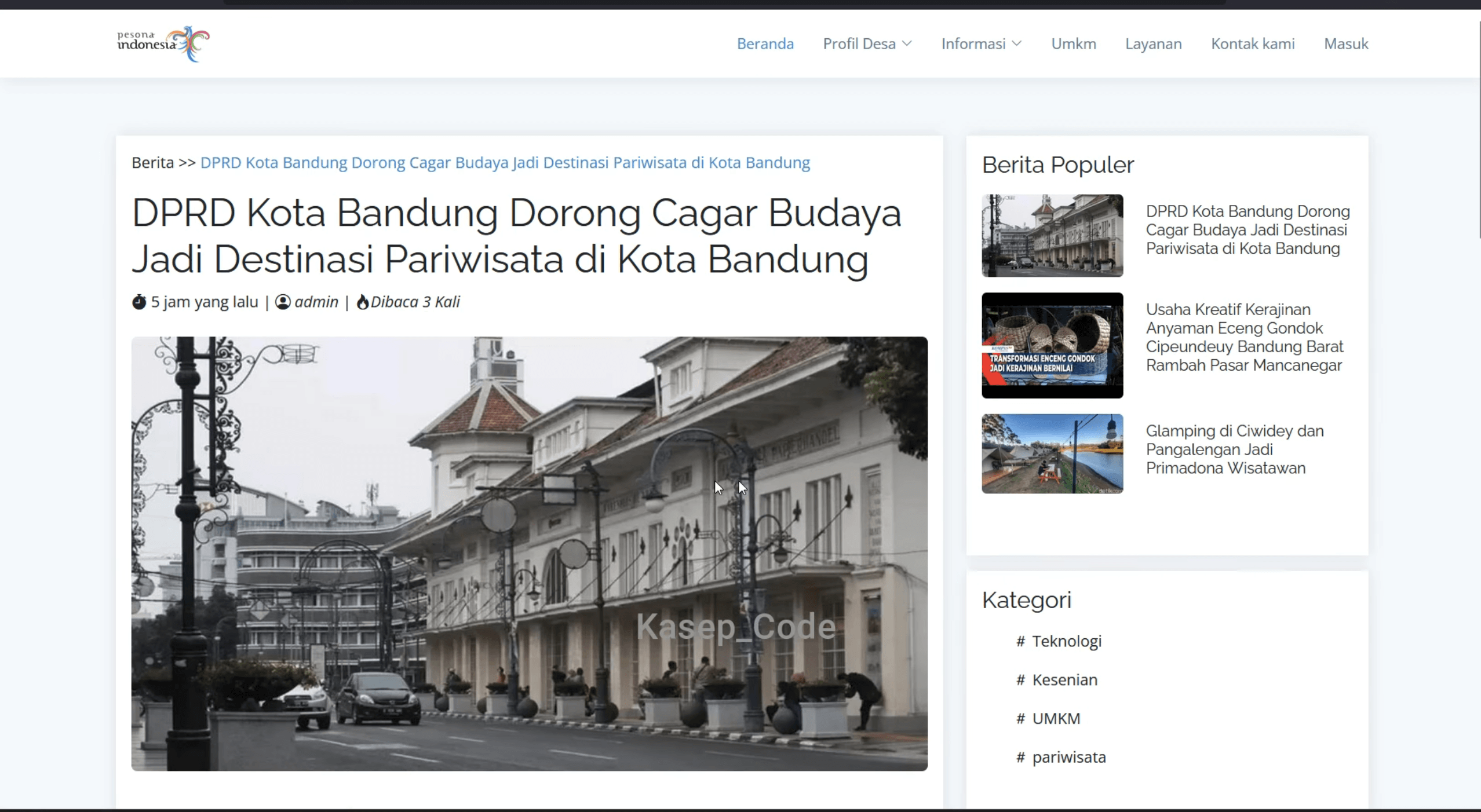 Source Code Website Desa | Source code Sistem Informasi Desa | Source code website UMKM Laravel
