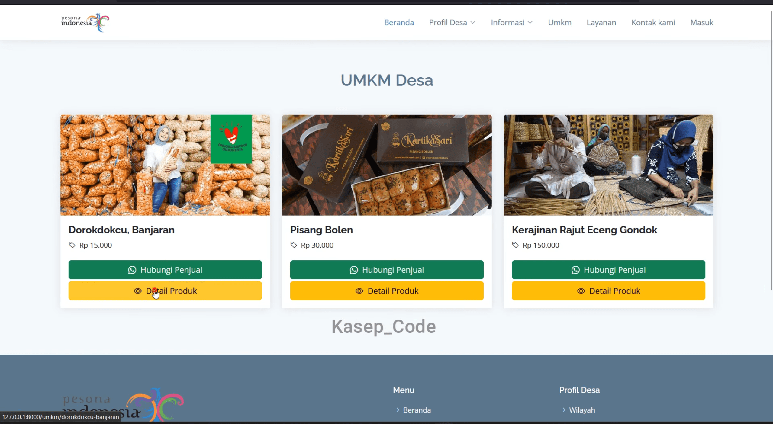 Source Code Website Desa | Source code Sistem Informasi Desa | Source code website UMKM Laravel