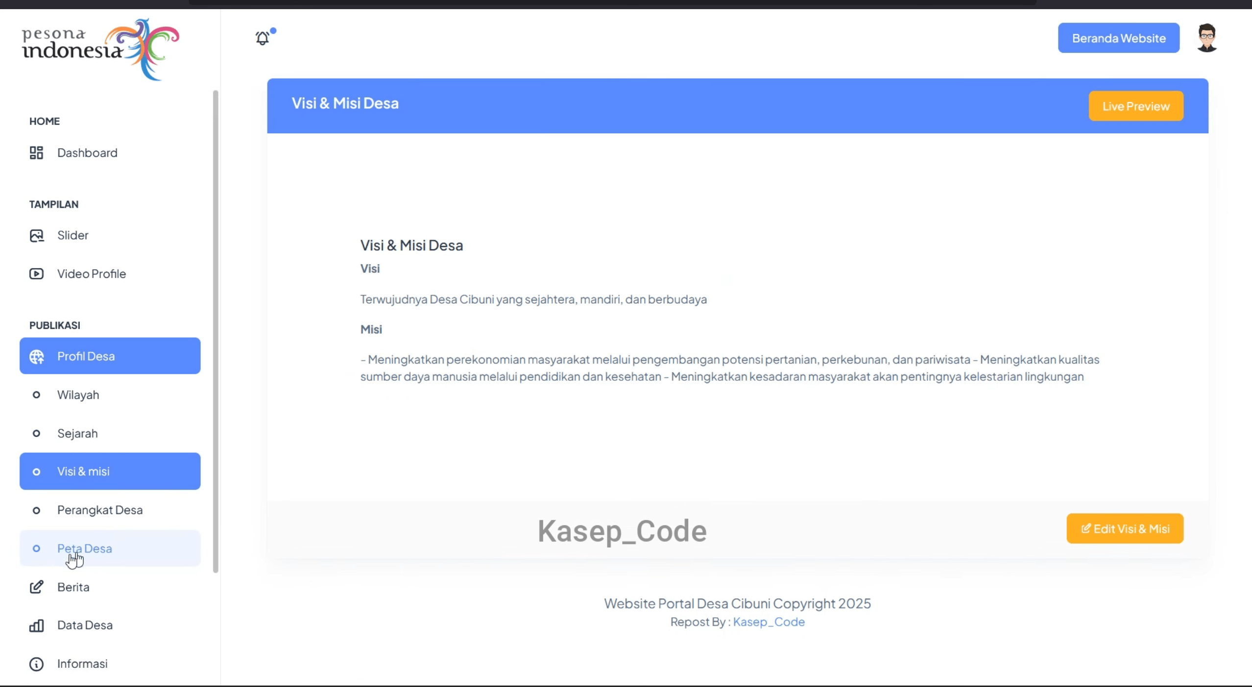 Source Code Website Desa | Source code Sistem Informasi Desa | Source code website UMKM Laravel