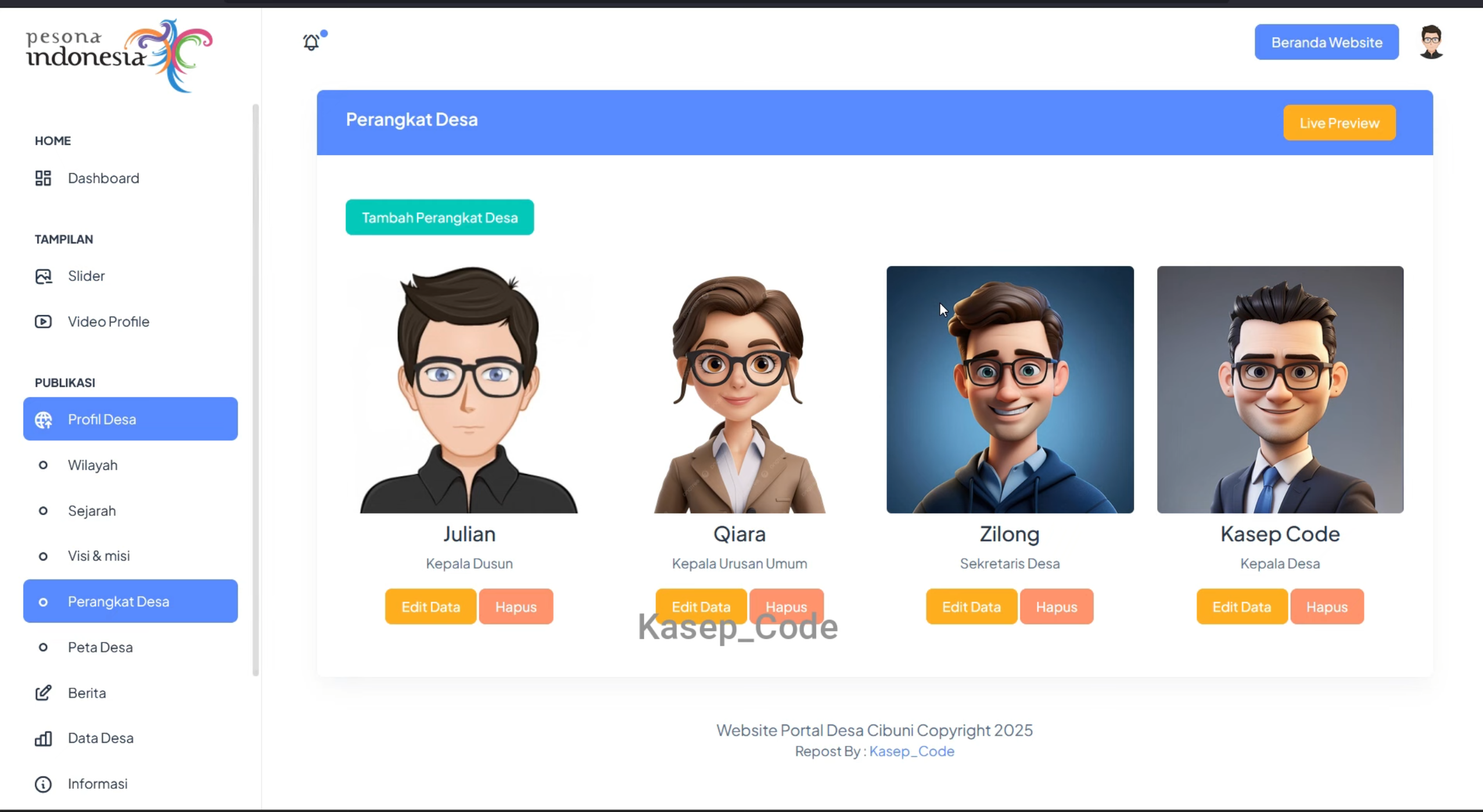 Source Code Website Desa | Source code Sistem Informasi Desa | Source code website UMKM Laravel