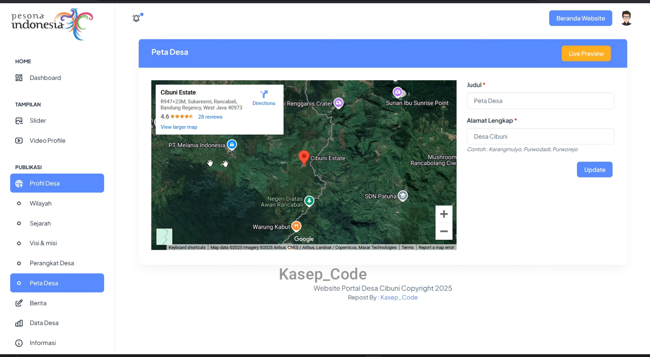 Source Code Website Desa | Source code Sistem Informasi Desa | Source code website UMKM Laravel