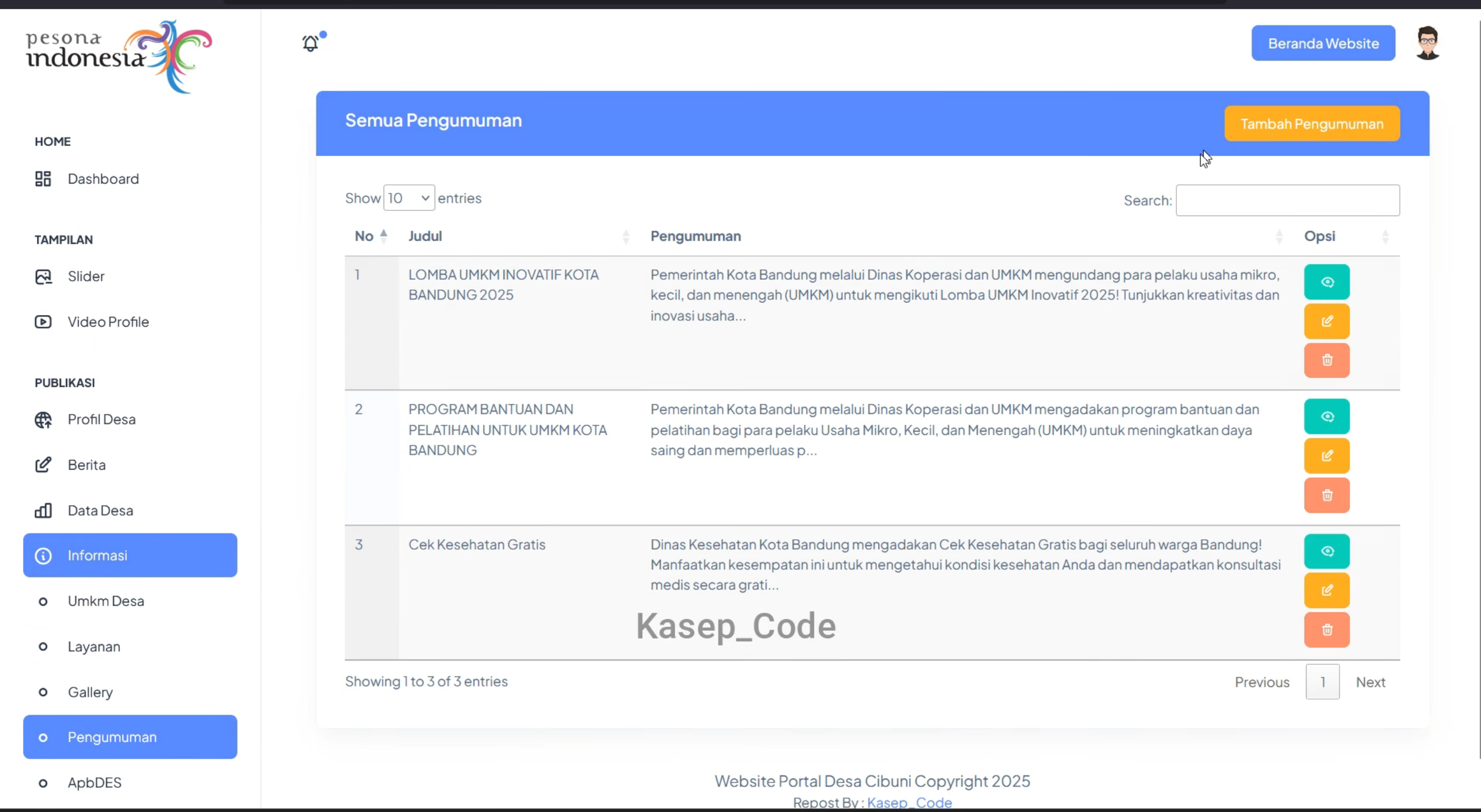 Source Code Website Desa | Source code Sistem Informasi Desa | Source code website UMKM Laravel