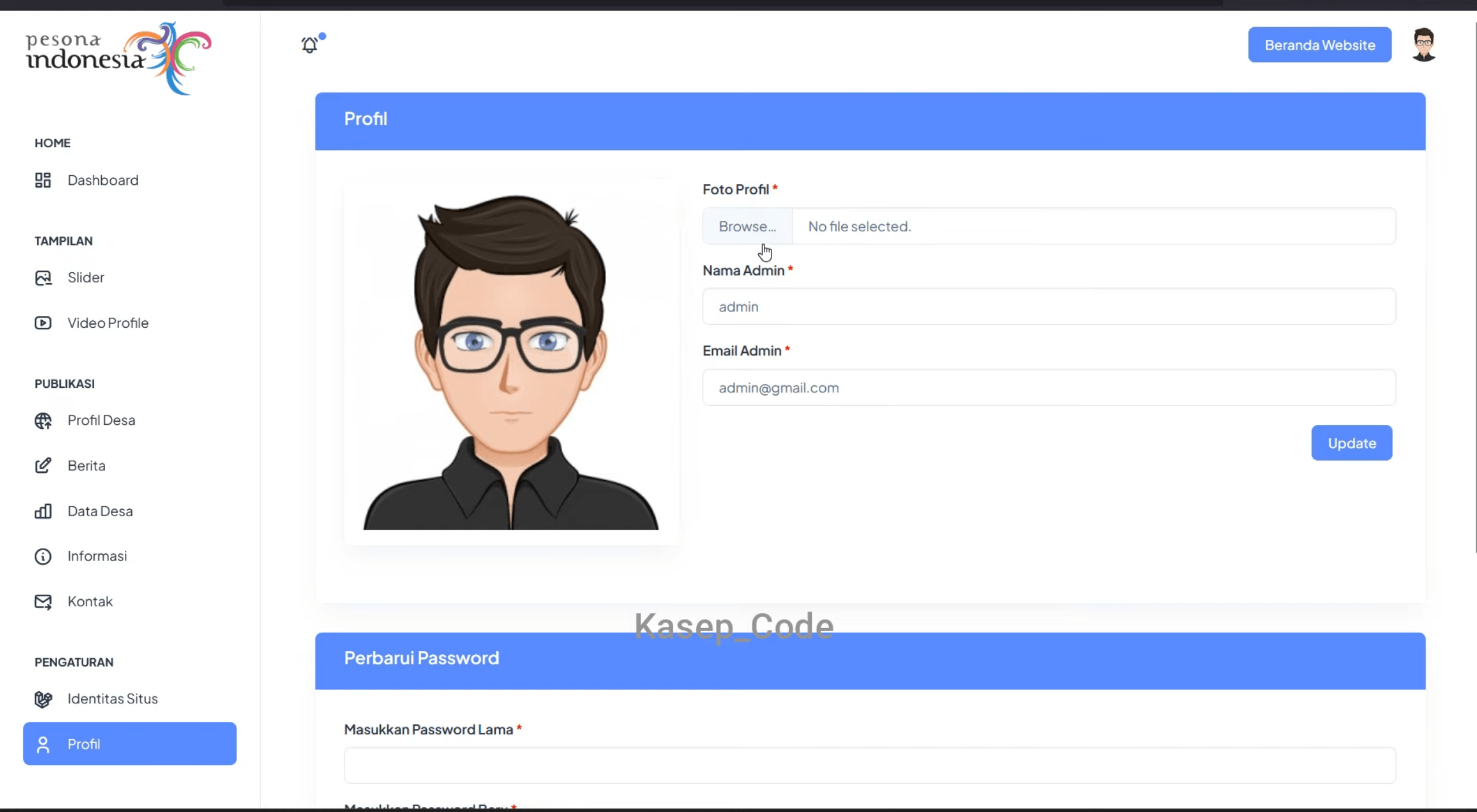 Source Code Website Desa | Source code Sistem Informasi Desa | Source code website UMKM Laravel
