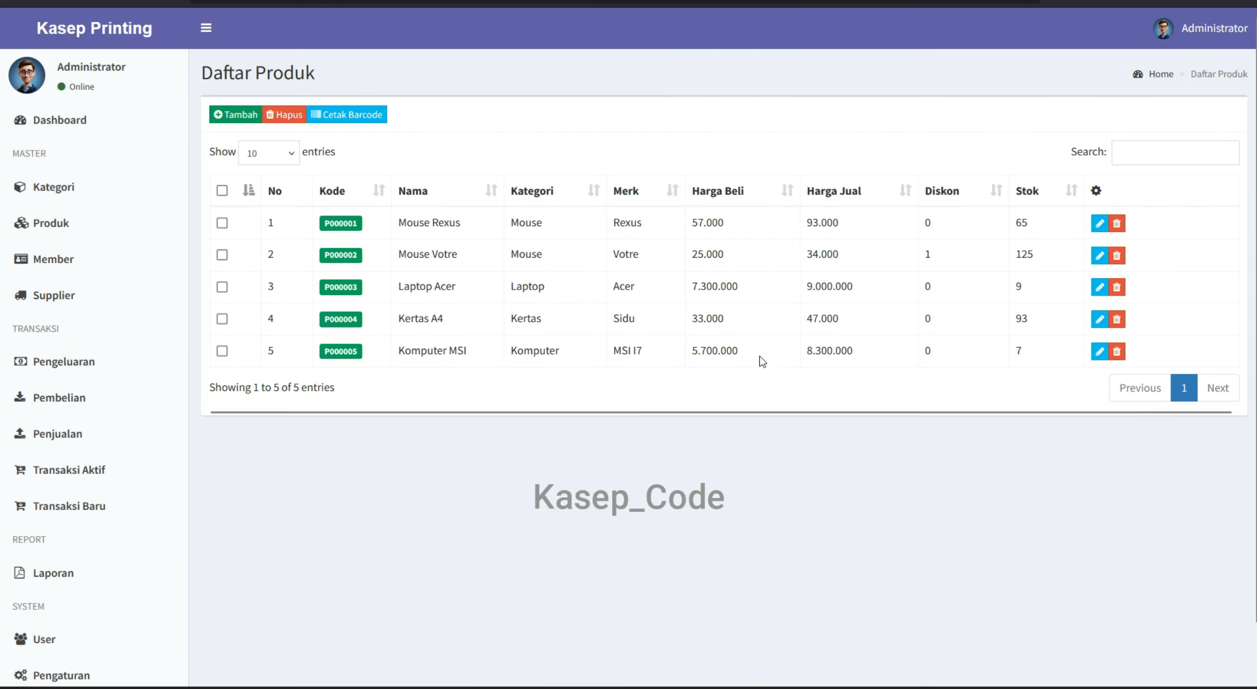 Source code aplikasi Point Of Sale Laravel | Source Code Kasir Online Laravel | Aplikasi stok barang laravel