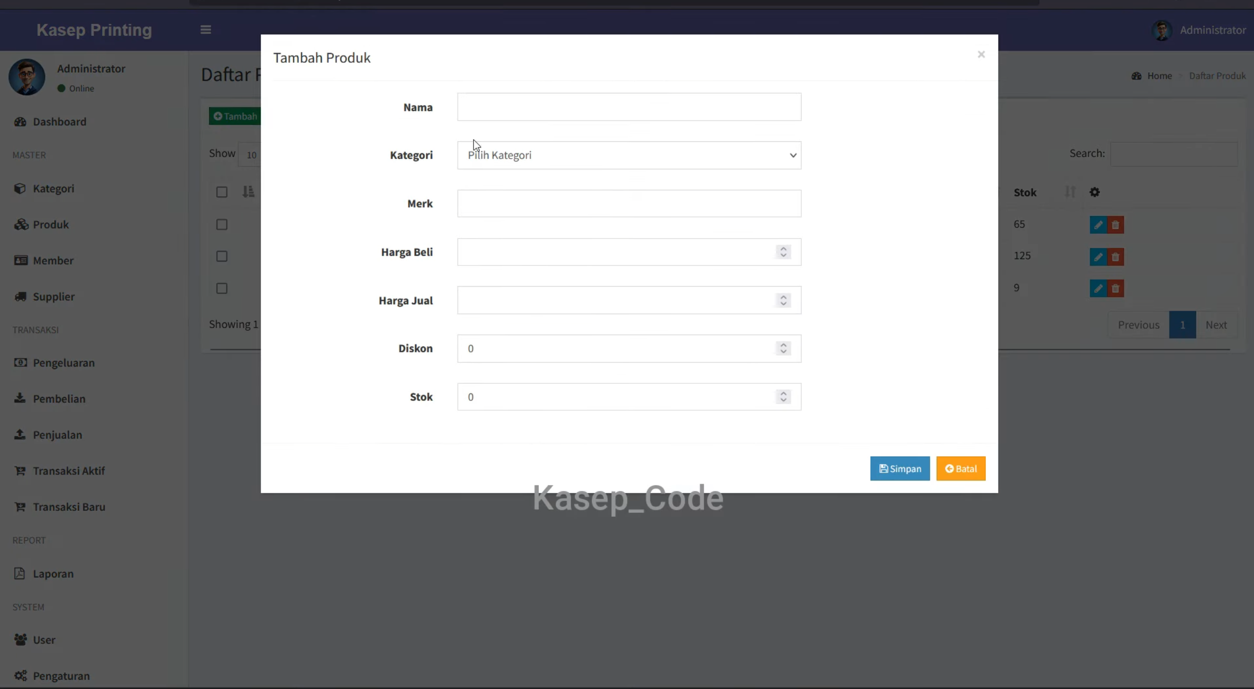 Source code aplikasi Point Of Sale Laravel | Source Code Kasir Online Laravel | Aplikasi stok barang laravel