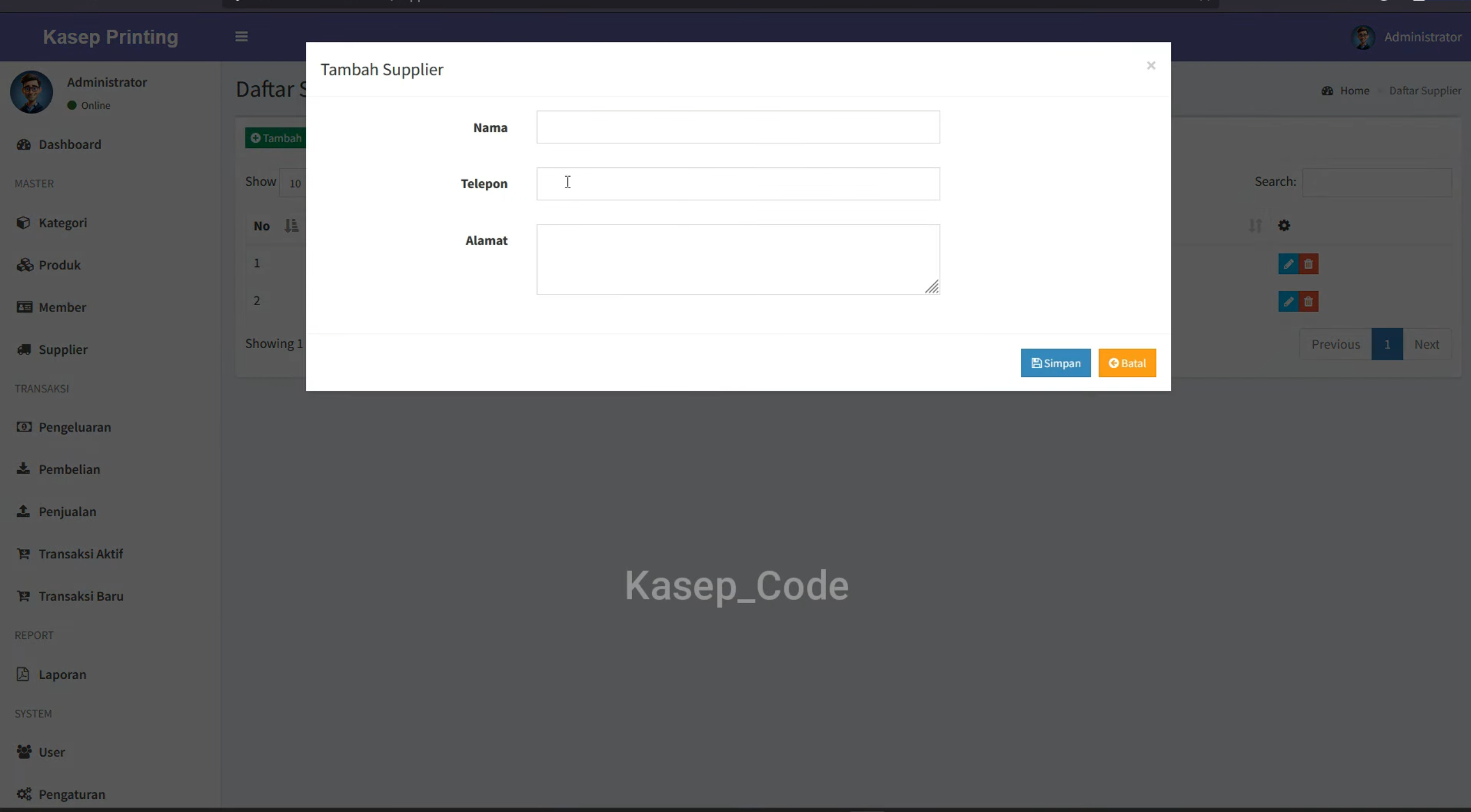 Source code aplikasi Point Of Sale Laravel | Source Code Kasir Online Laravel | Aplikasi stok barang laravel