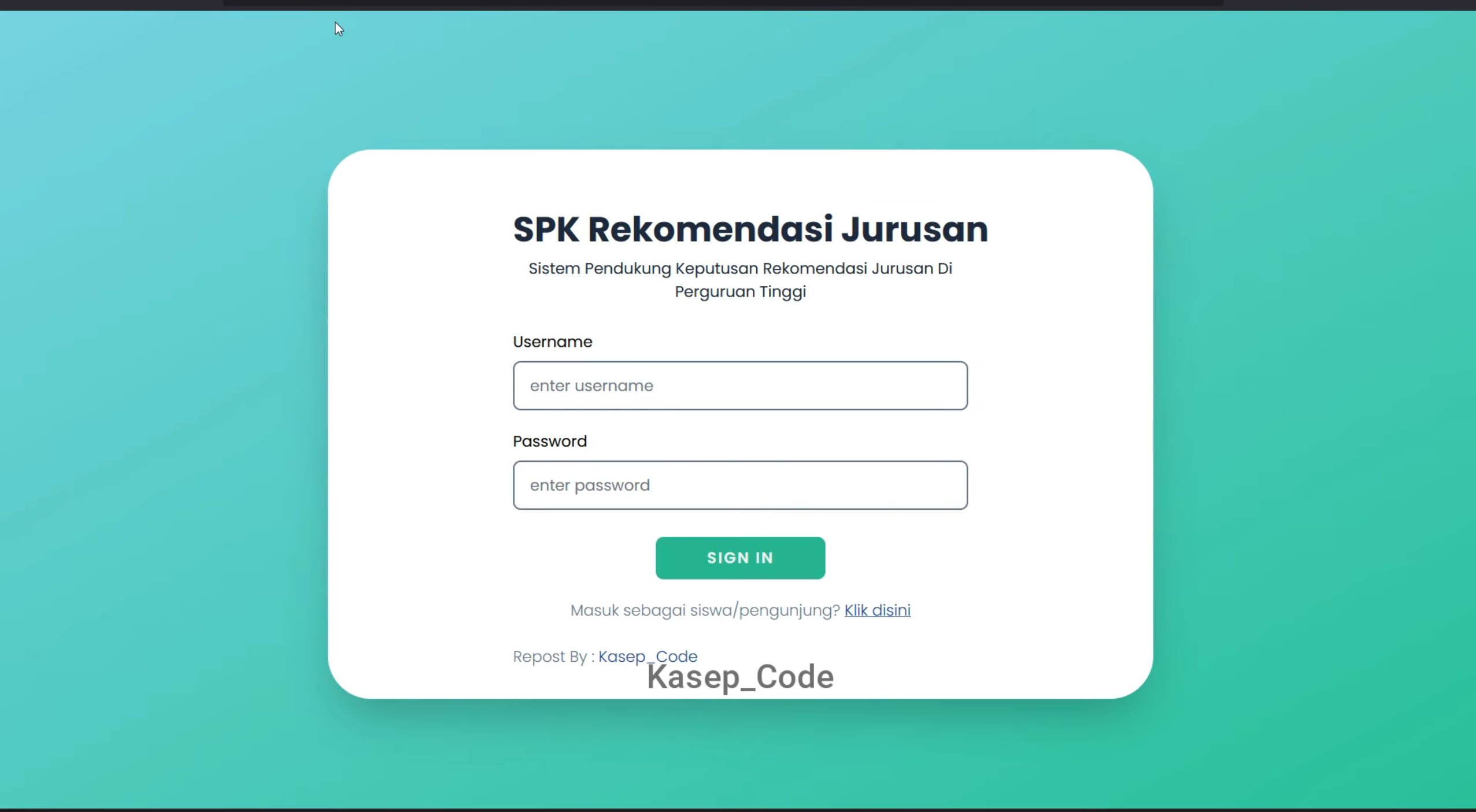 Website SPK AHP Rekomendasi Program Studi | Source Code SPK AHP Rekomendasi Jurusan Sekolah| SPK AHP
