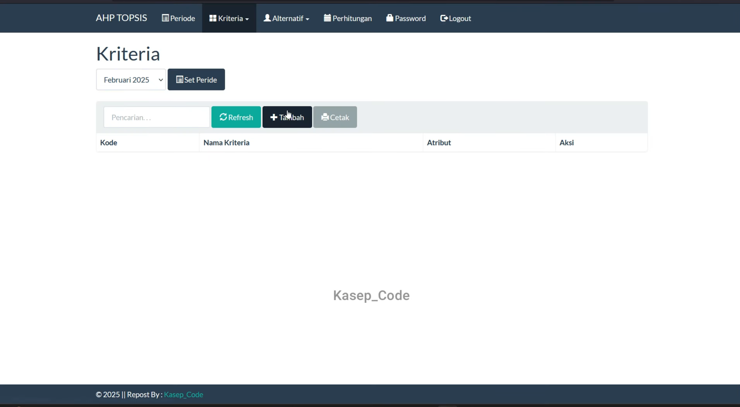 Website SPK AHP TOPSIS | Source Code SPK Gabungan Metode AHP TOPSIS | Download SPK Metode AHP TOPSIS