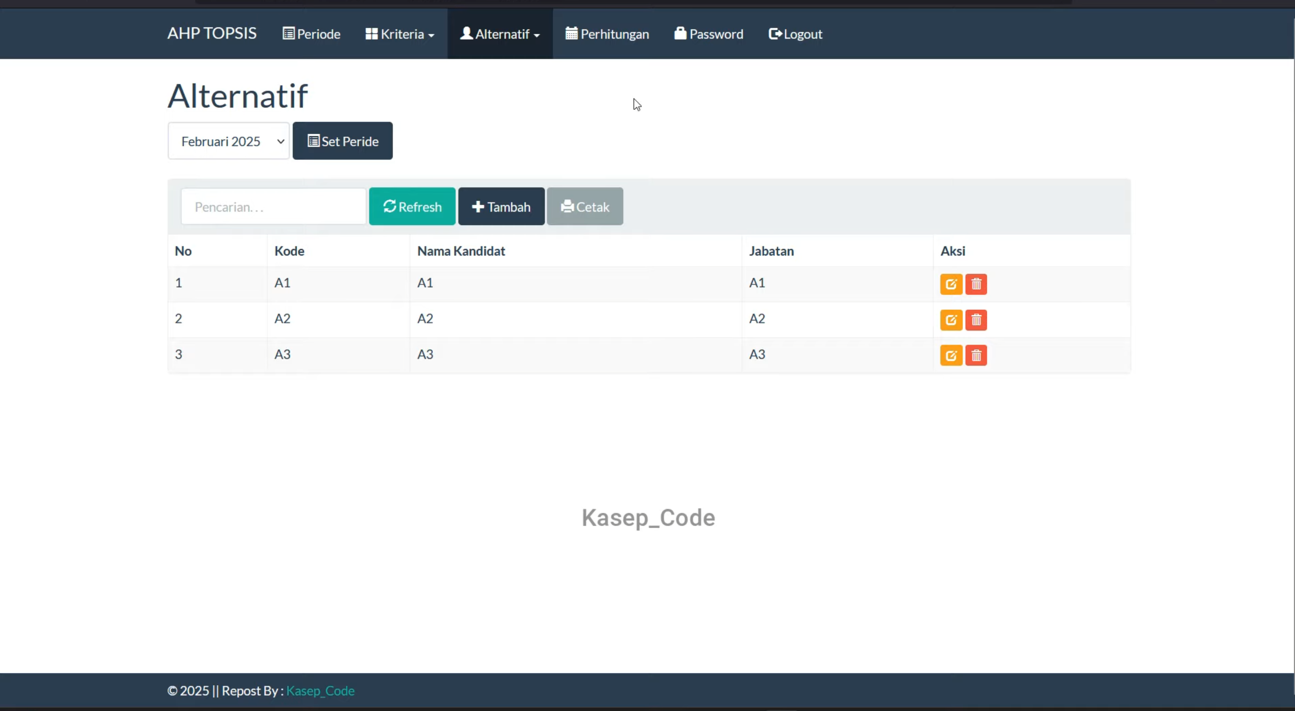 Website SPK AHP TOPSIS | Source Code SPK Gabungan Metode AHP TOPSIS | Download SPK Metode AHP TOPSIS