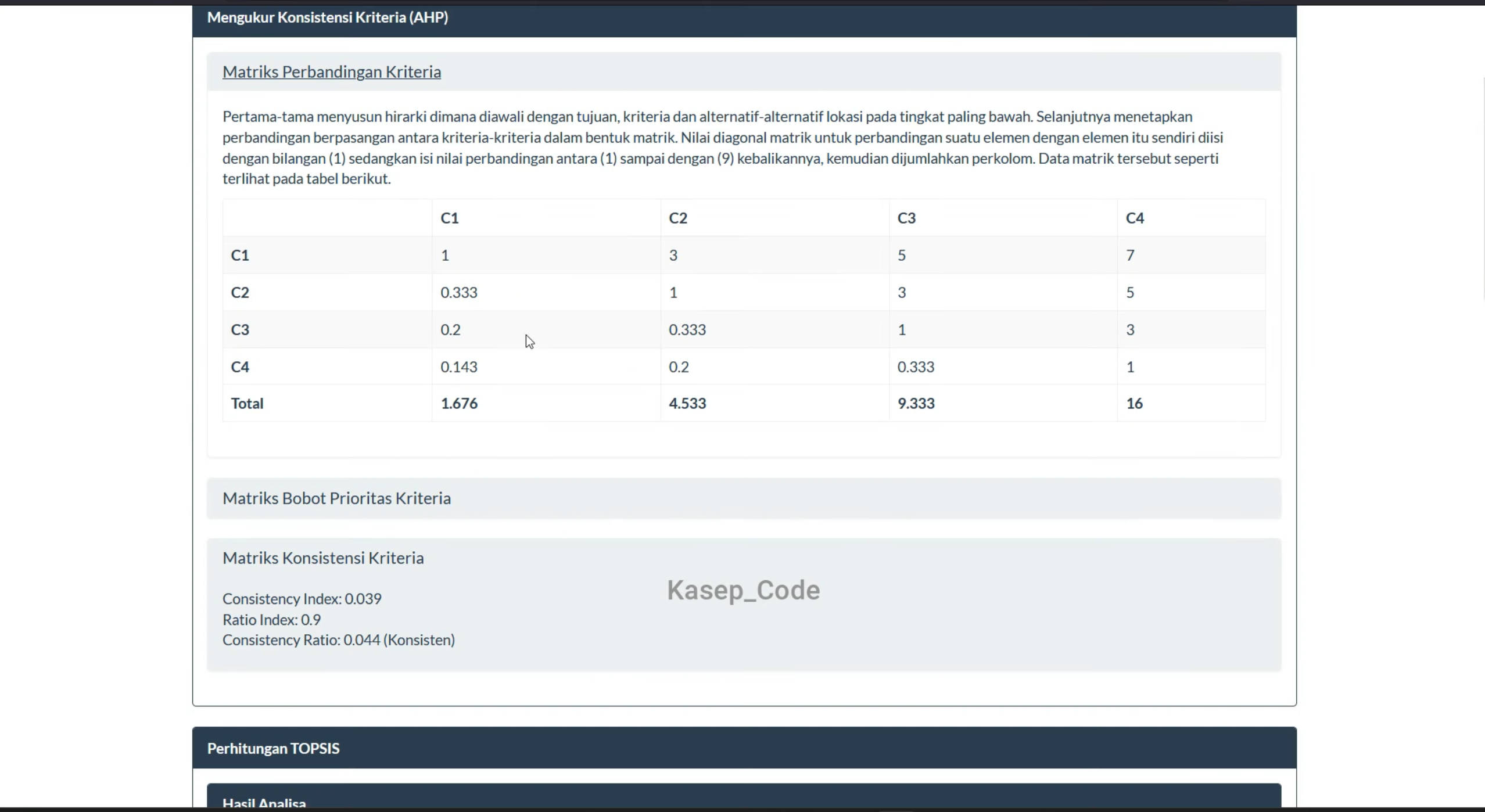 Website SPK AHP TOPSIS | Source Code SPK Gabungan Metode AHP TOPSIS | Download SPK Metode AHP TOPSIS