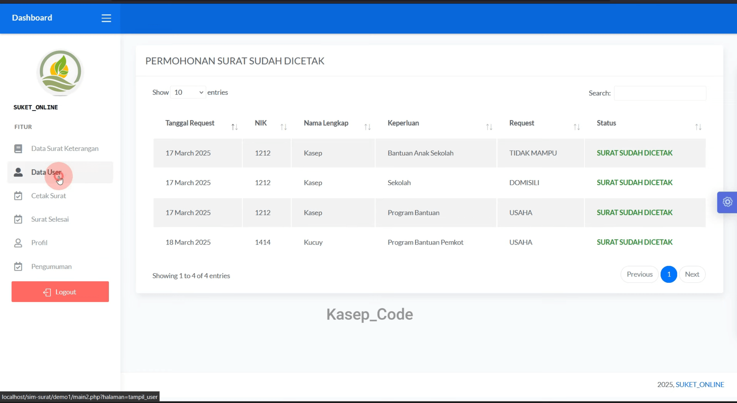 Source Code Website Kelurahan | Website Desa | Source Code Website Pembuatan Surat Online| E-Desa