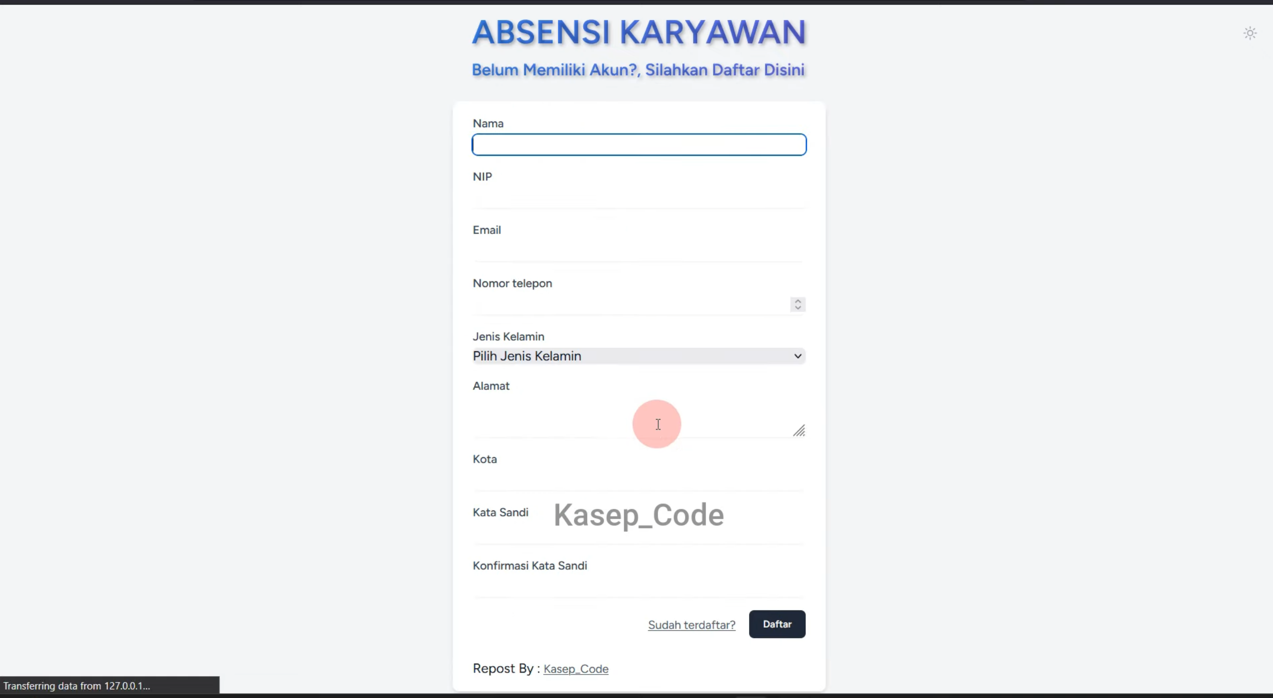 Source Code Aplikasi Absensi QR Code dengan Lokasi | Website Absensi Karyawan QR Code dengan GPS