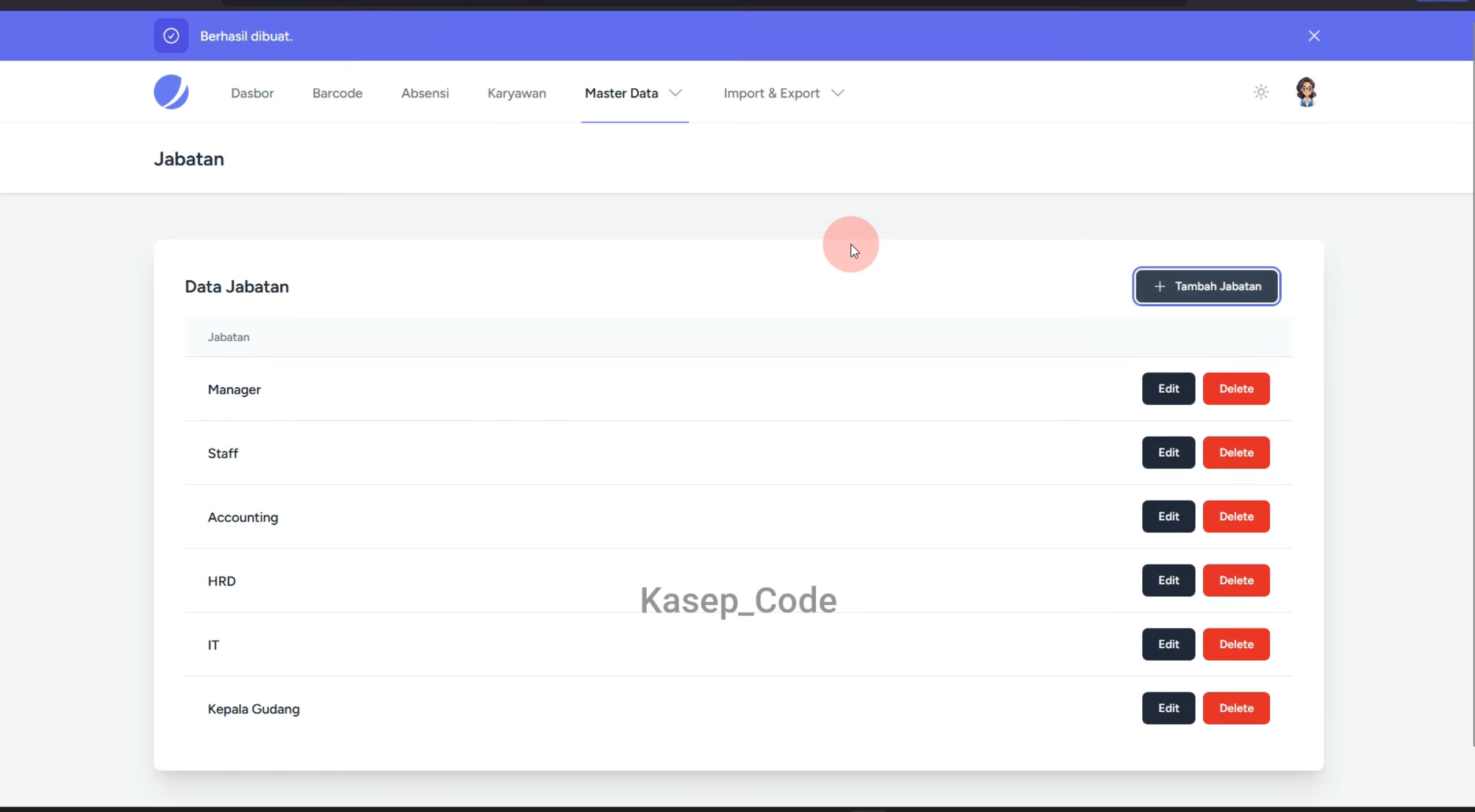 Source Code Aplikasi Absensi QR Code dengan Lokasi | Website Absensi Karyawan QR Code dengan GPS