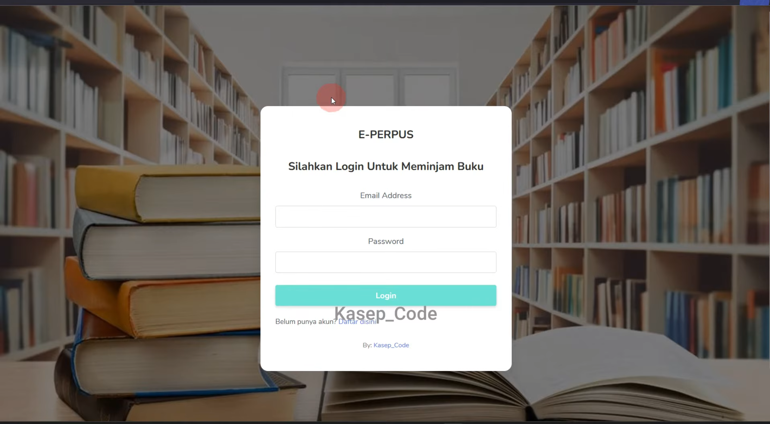 Website perpustakaan dengan PHP dan MySQL | Download source code aplikasi perpustakaan Laravel