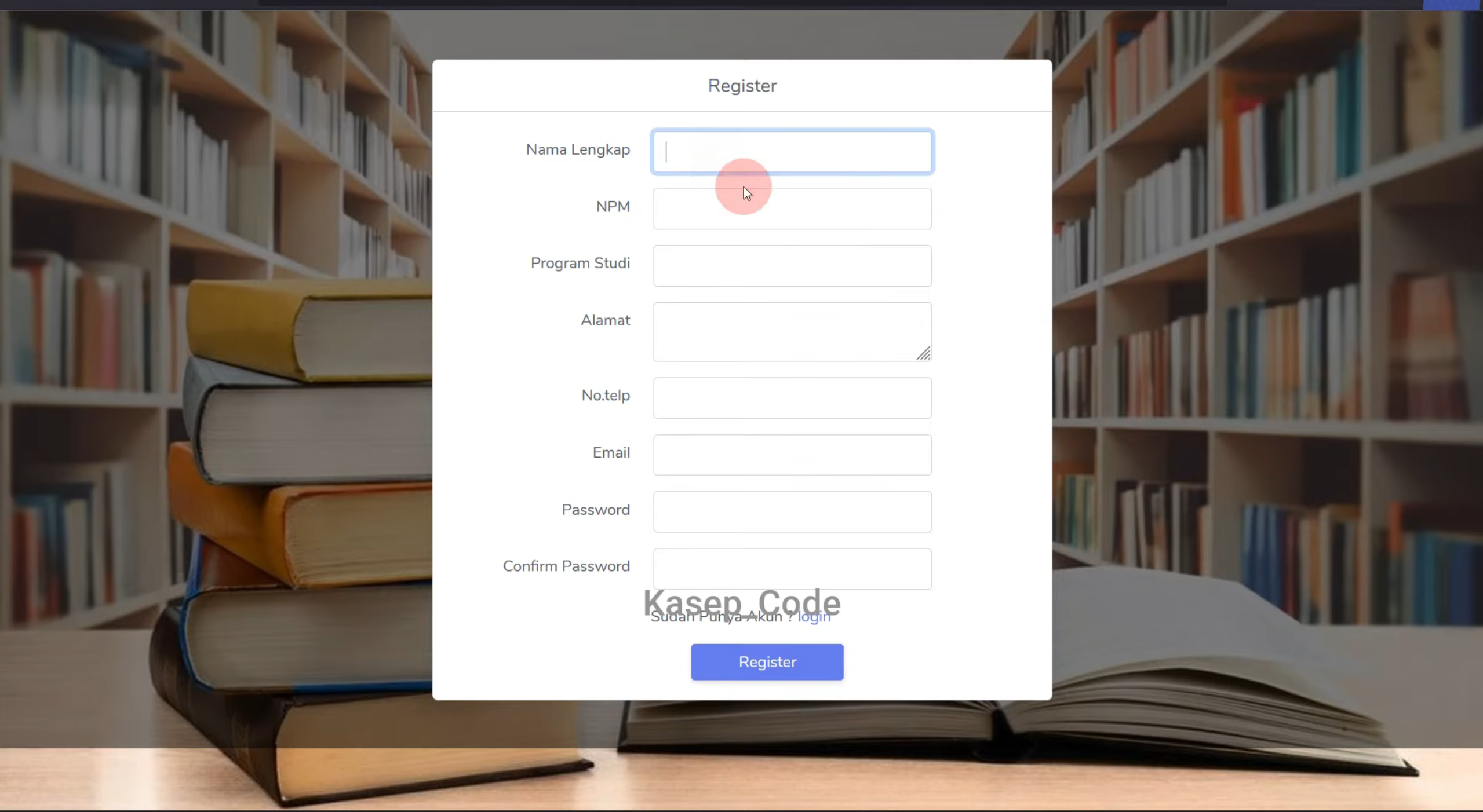 Website perpustakaan dengan PHP dan MySQL | Download source code aplikasi perpustakaan Laravel