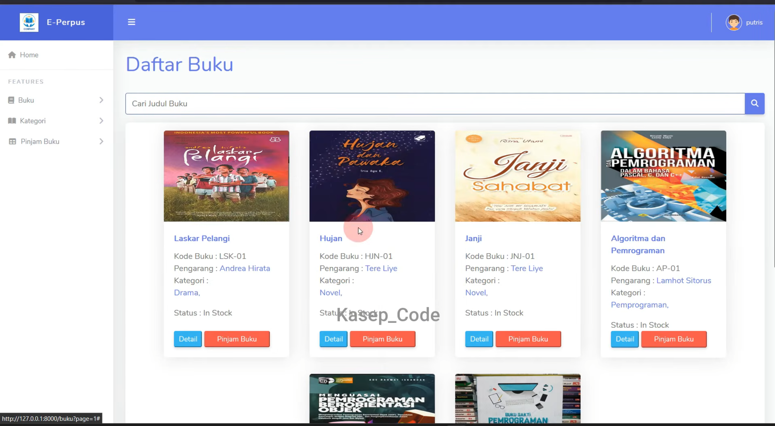 Website perpustakaan dengan PHP dan MySQL | Download source code aplikasi perpustakaan Laravel