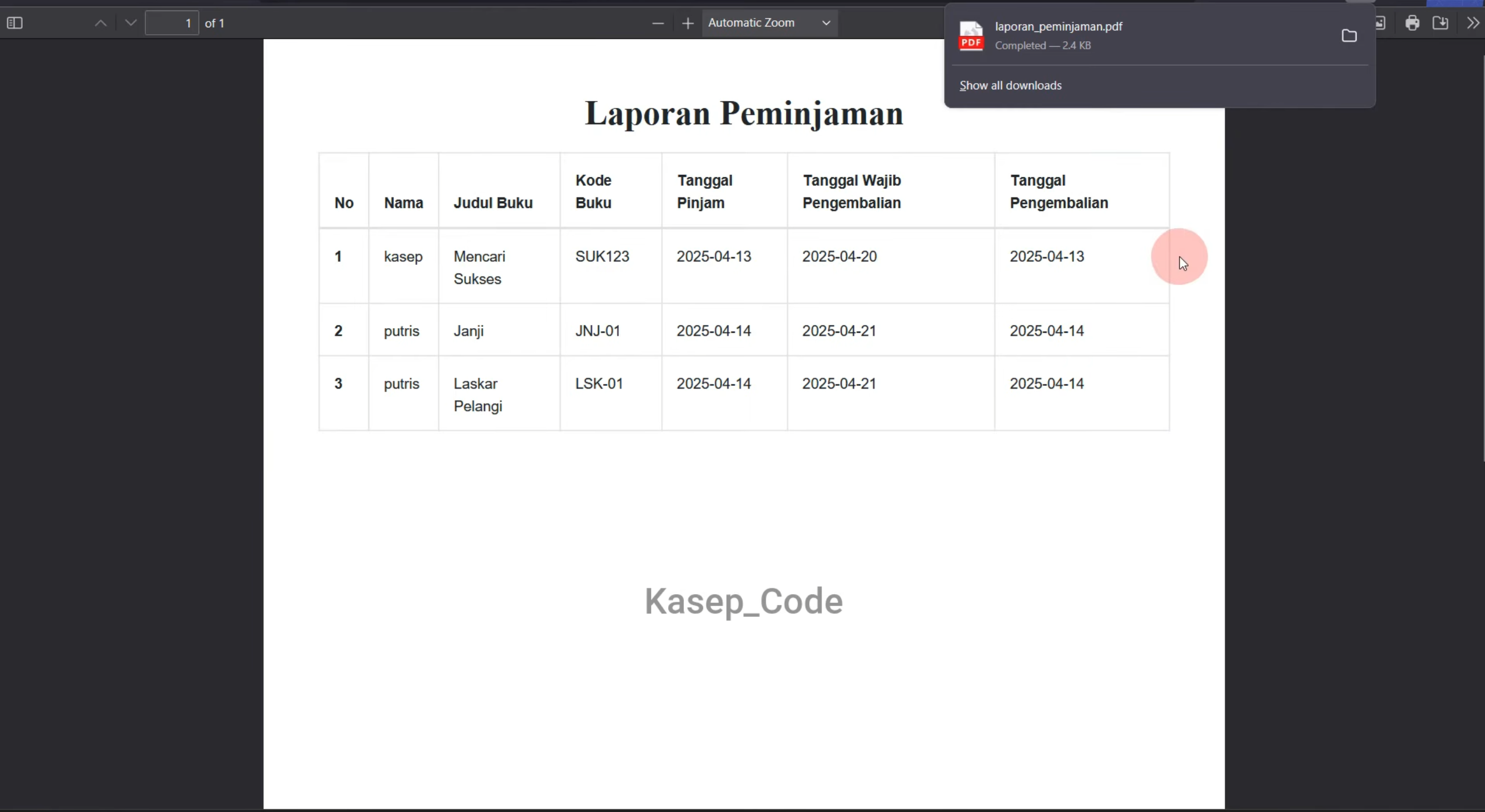 Website perpustakaan dengan PHP dan MySQL | Download source code aplikasi perpustakaan Laravel