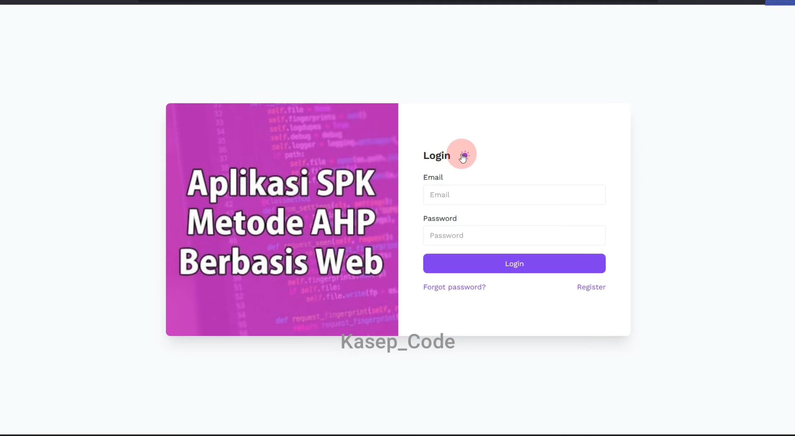 Source code SPK metode AHP Laravel | SPK metode AHP Laravel | Website SPK metode AHP Laravel terbaru