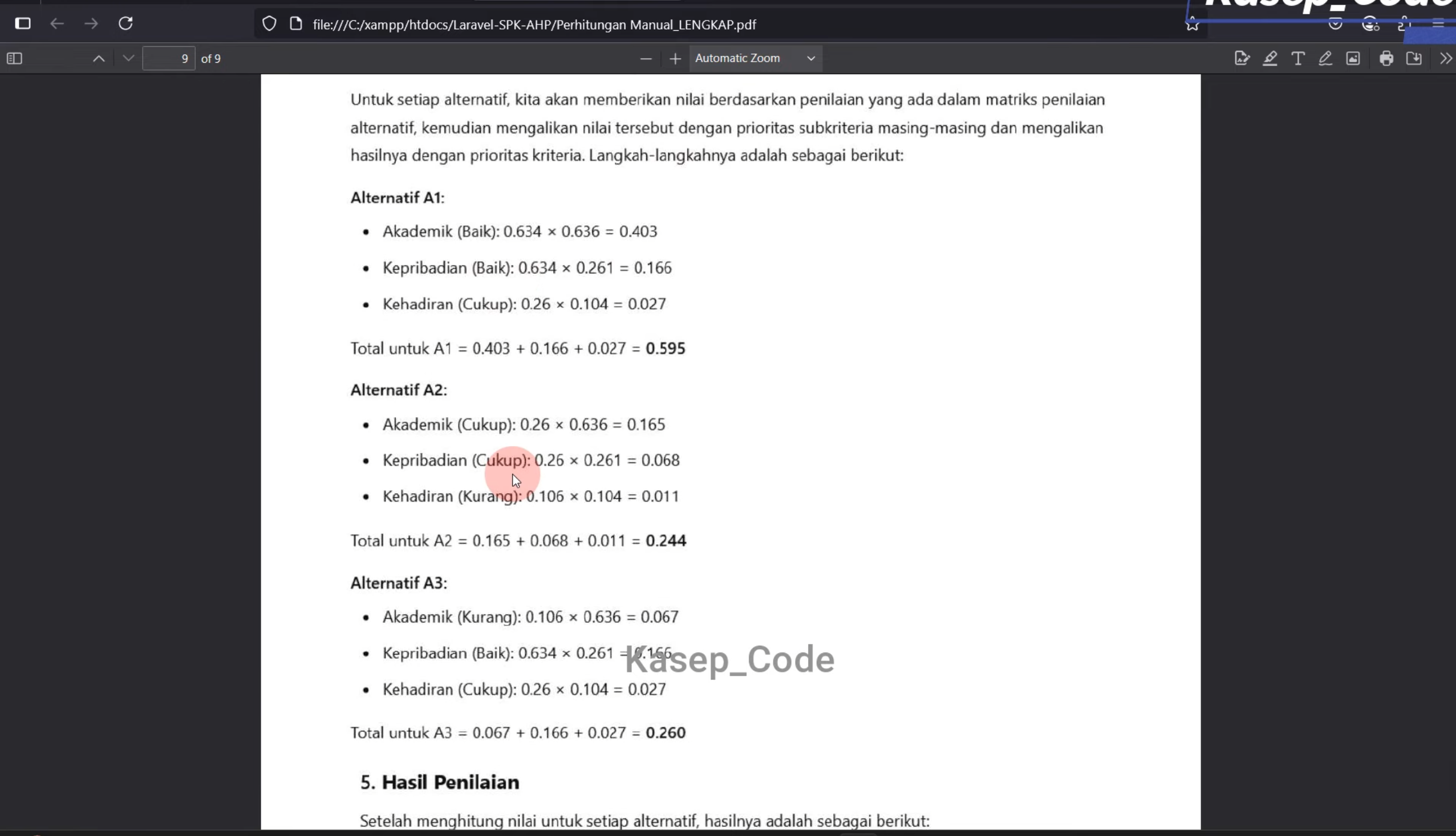 Source code SPK metode AHP Laravel | SPK metode AHP Laravel | Website SPK metode AHP Laravel terbaru