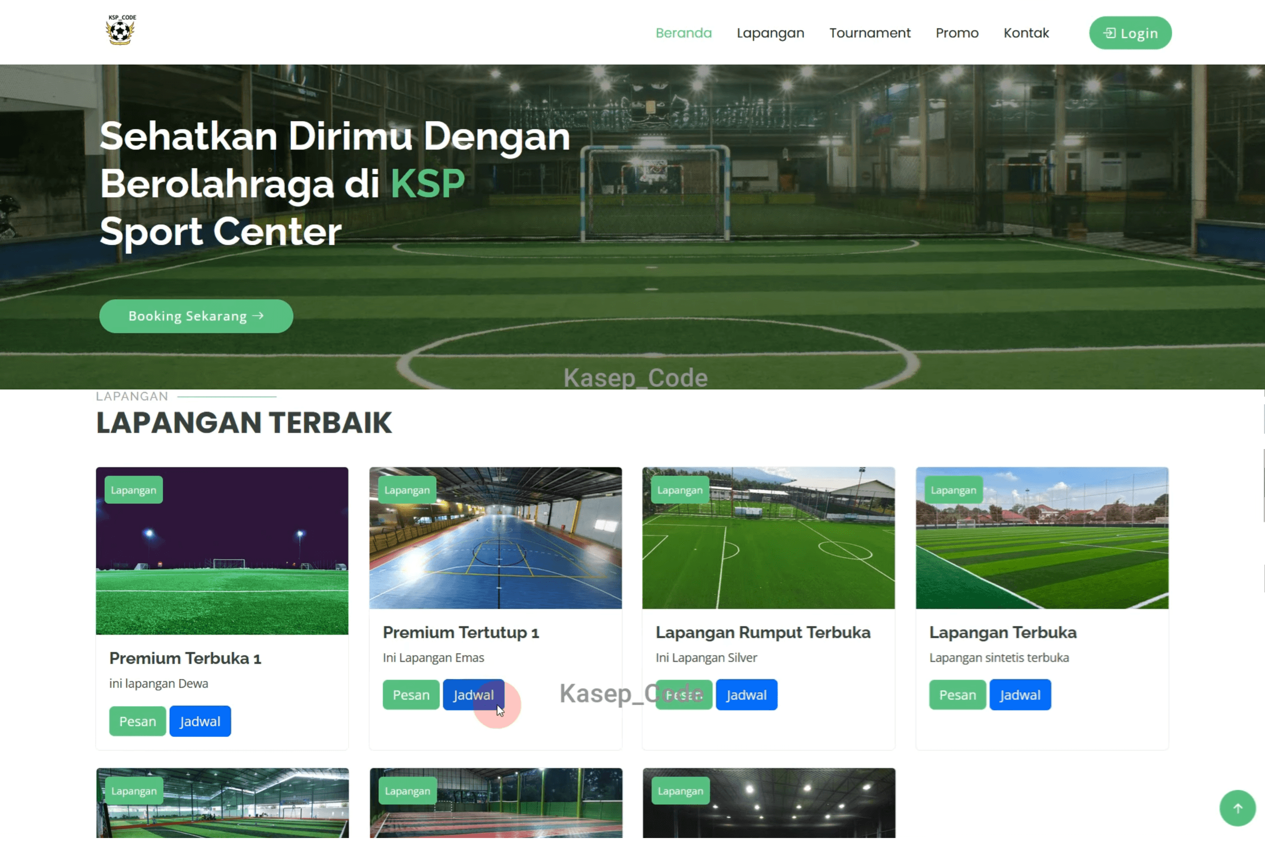 Source Code Website Sewa Lapangan | website penyewaan lapangan olahraga | Source Code Aplikasi Sewa