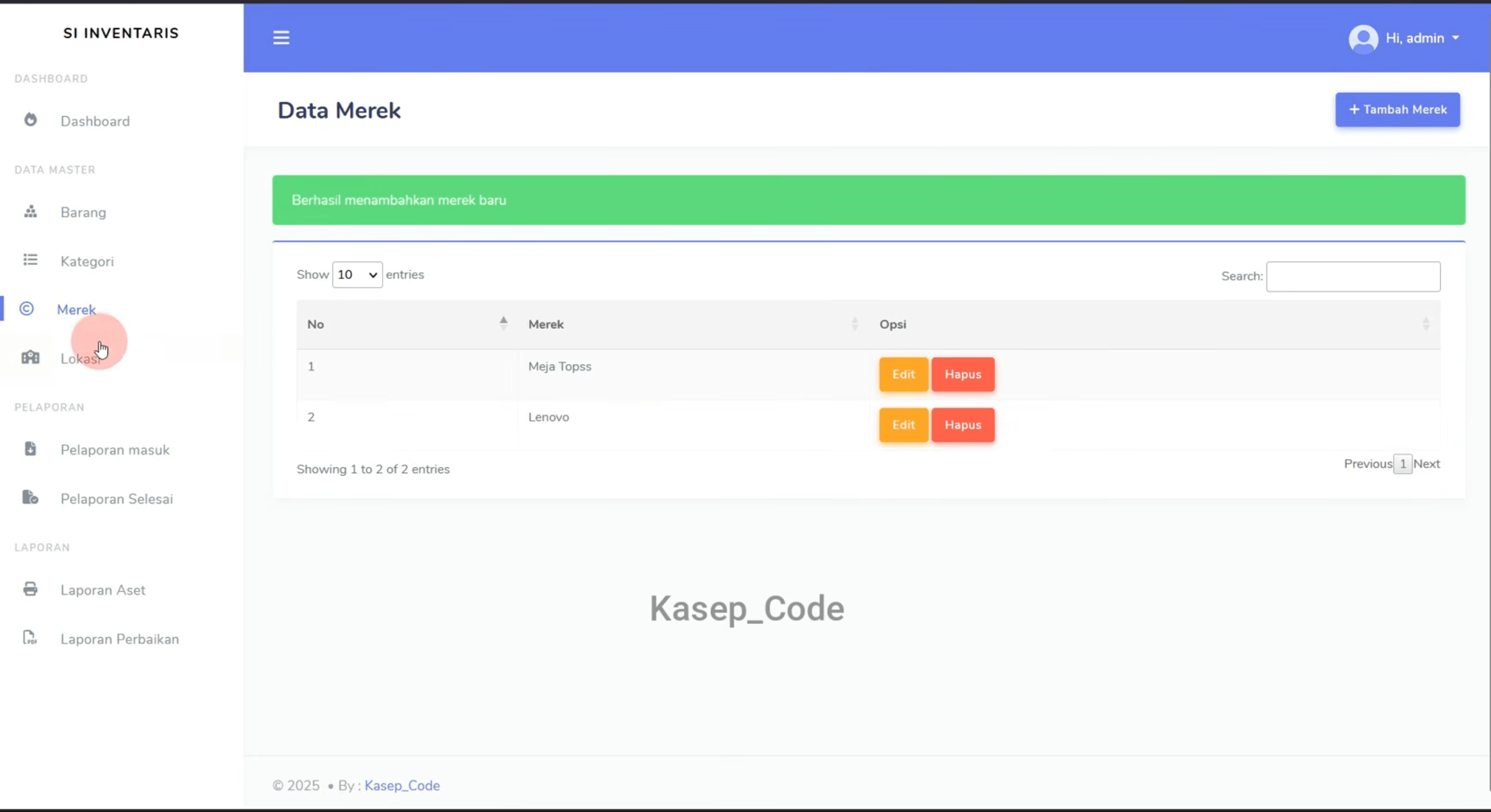 Source Code website Pelaporan Barang QR Code | Source Code Aplikasi Inventaris Scan QR Code Laravel