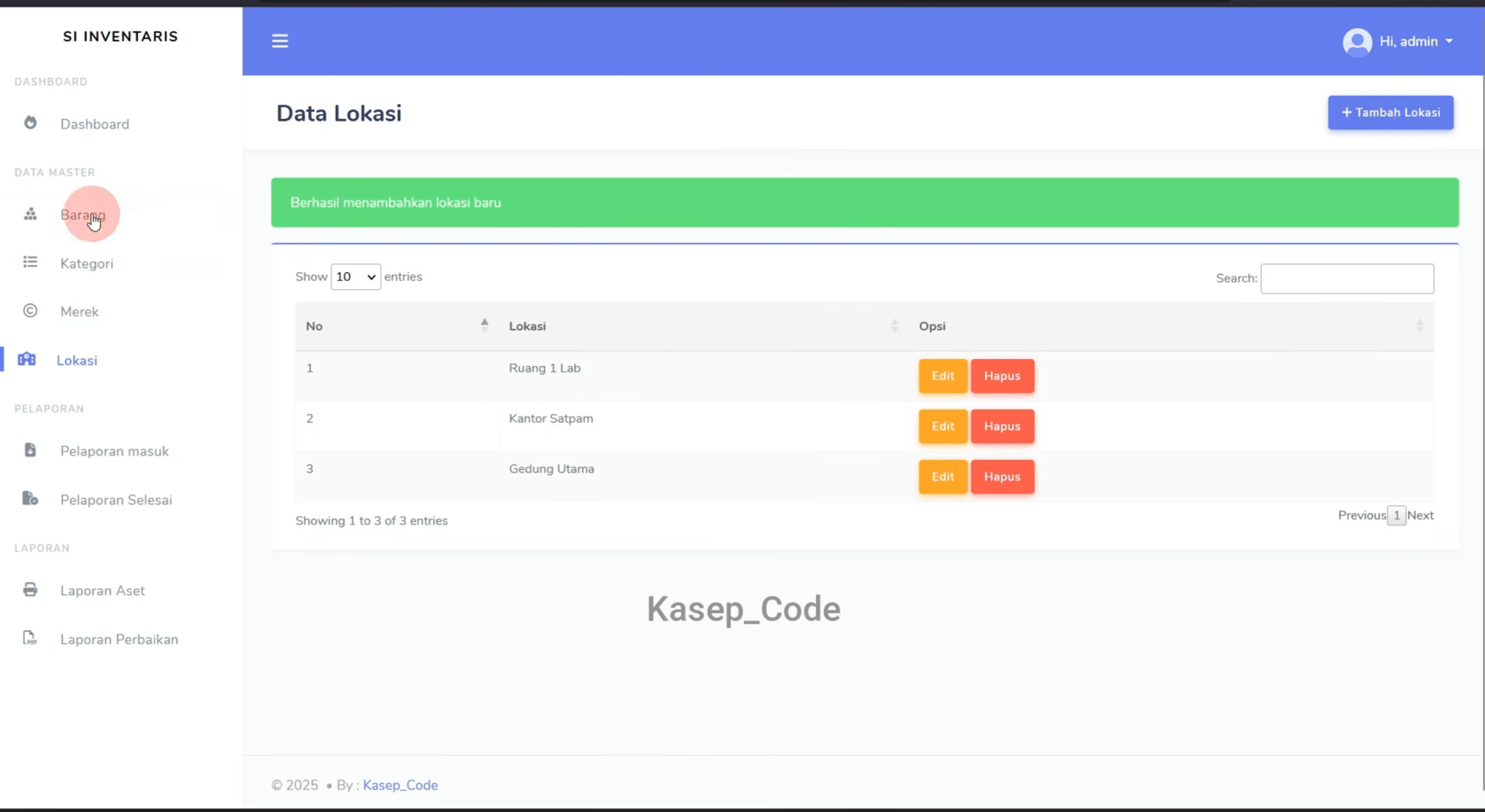 Source Code website Pelaporan Barang QR Code | Source Code Aplikasi Inventaris Scan QR Code Laravel