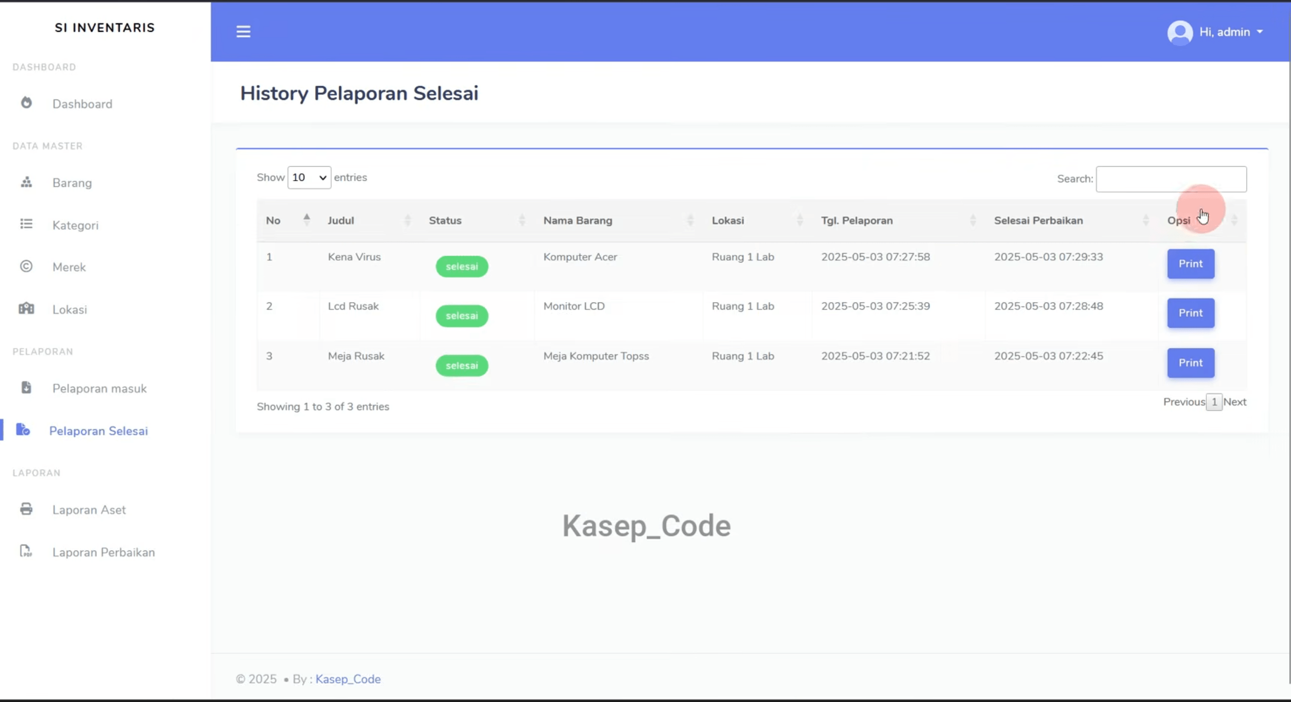 Source Code website Pelaporan Barang QR Code | Source Code Aplikasi Inventaris Scan QR Code Laravel