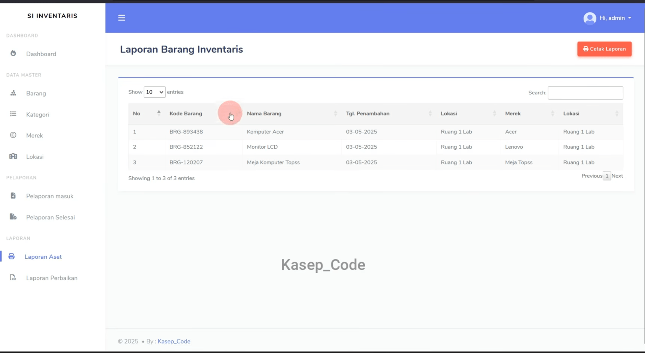 Source Code website Pelaporan Barang QR Code | Source Code Aplikasi Inventaris Scan QR Code Laravel