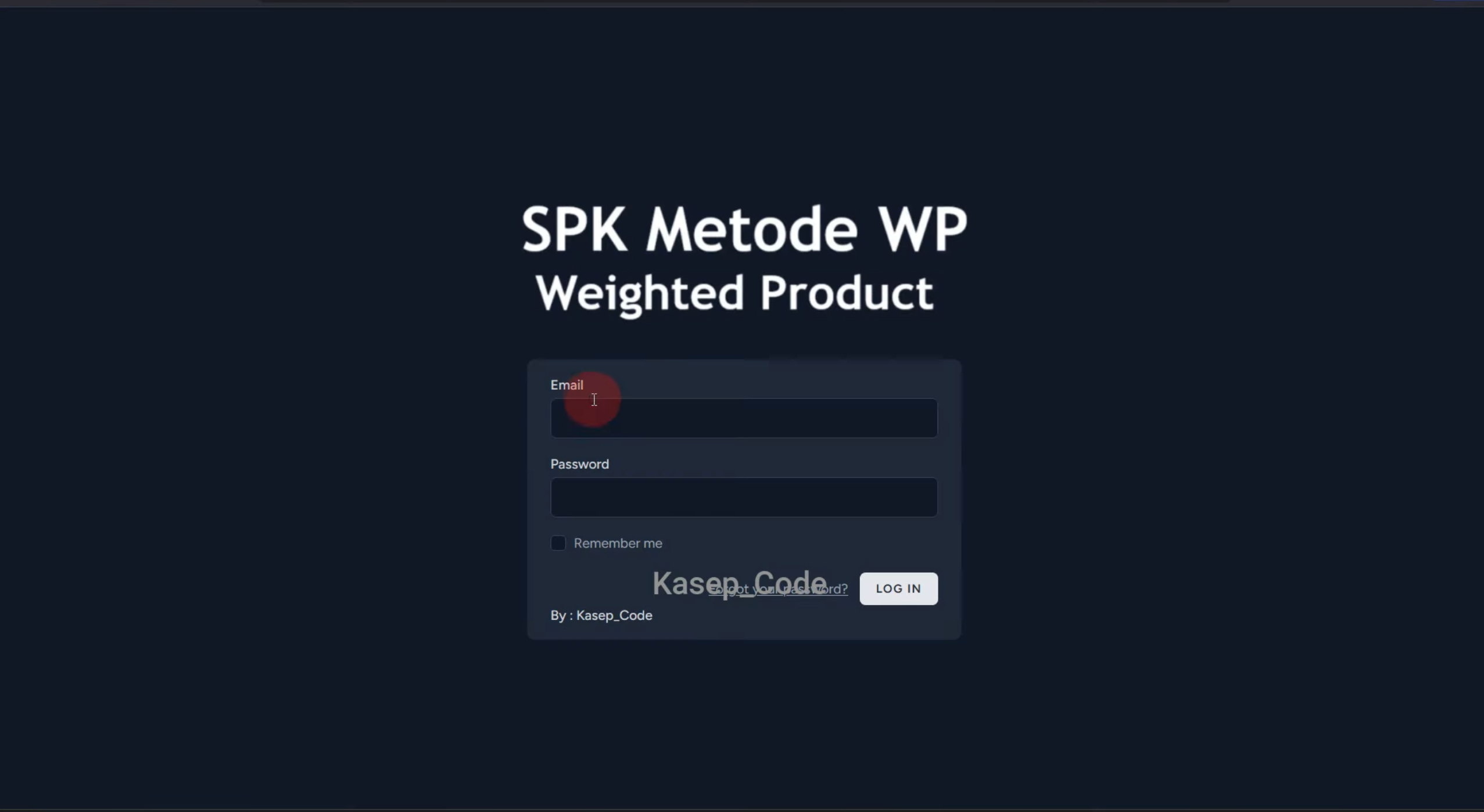 Website SPK Metode WP Menggunakan Laravel | Download Source Code SPK Laravel Metode Weighted Product
