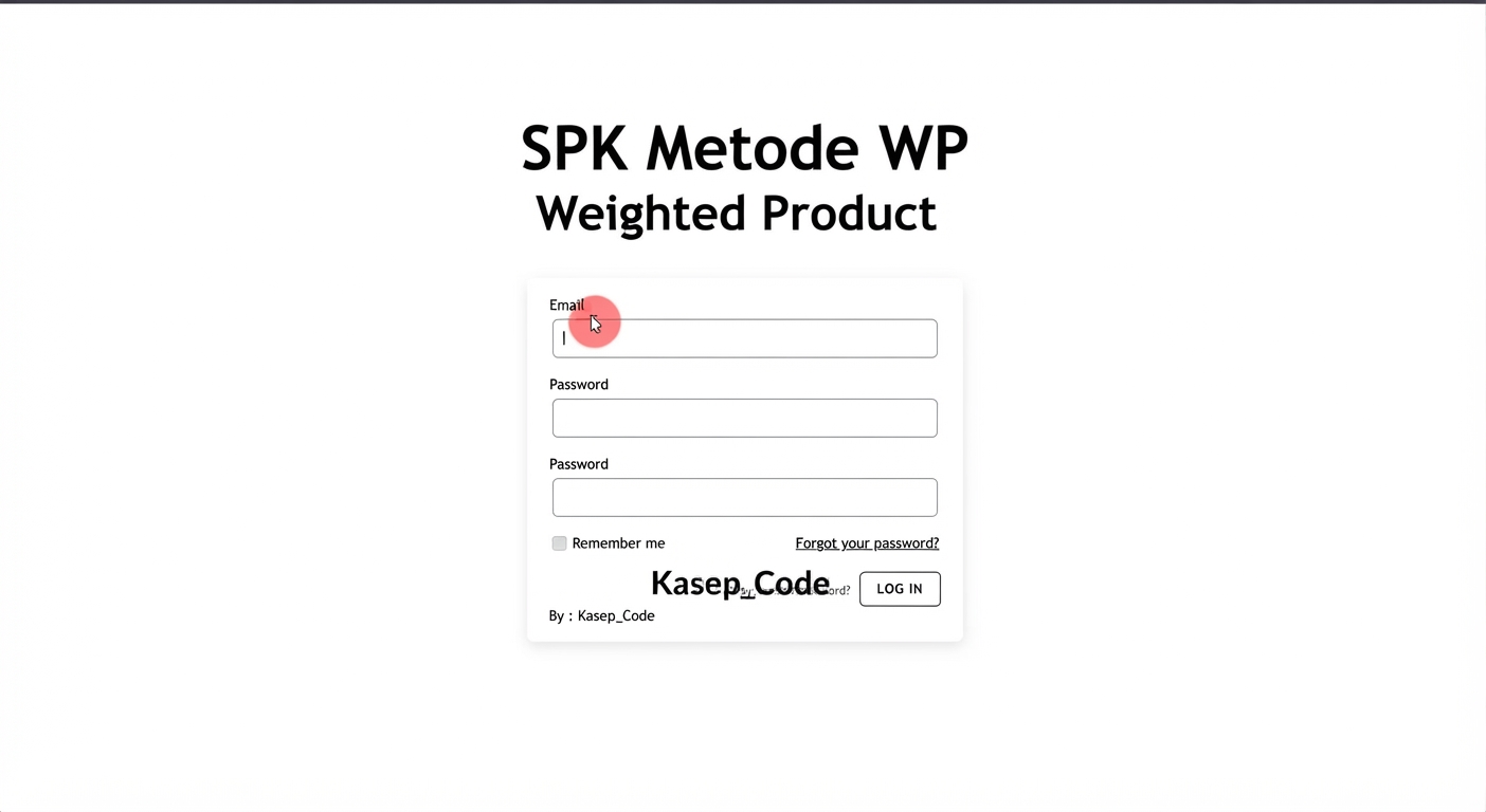 Website SPK Metode WP Menggunakan Laravel | Download Source Code SPK Laravel Metode Weighted Product