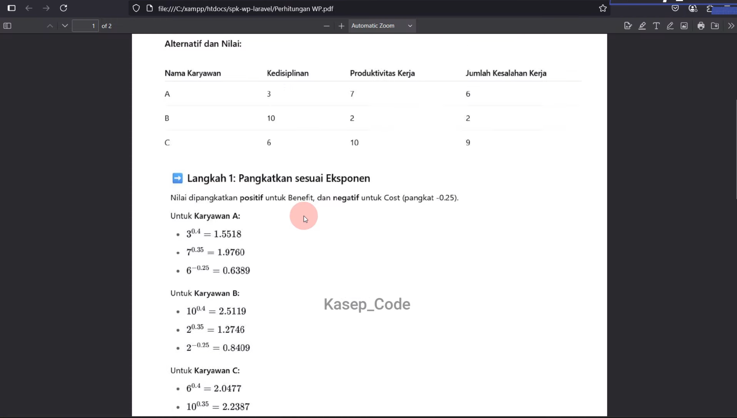 Website SPK Metode WP Menggunakan Laravel | Download Source Code SPK Laravel Metode Weighted Product