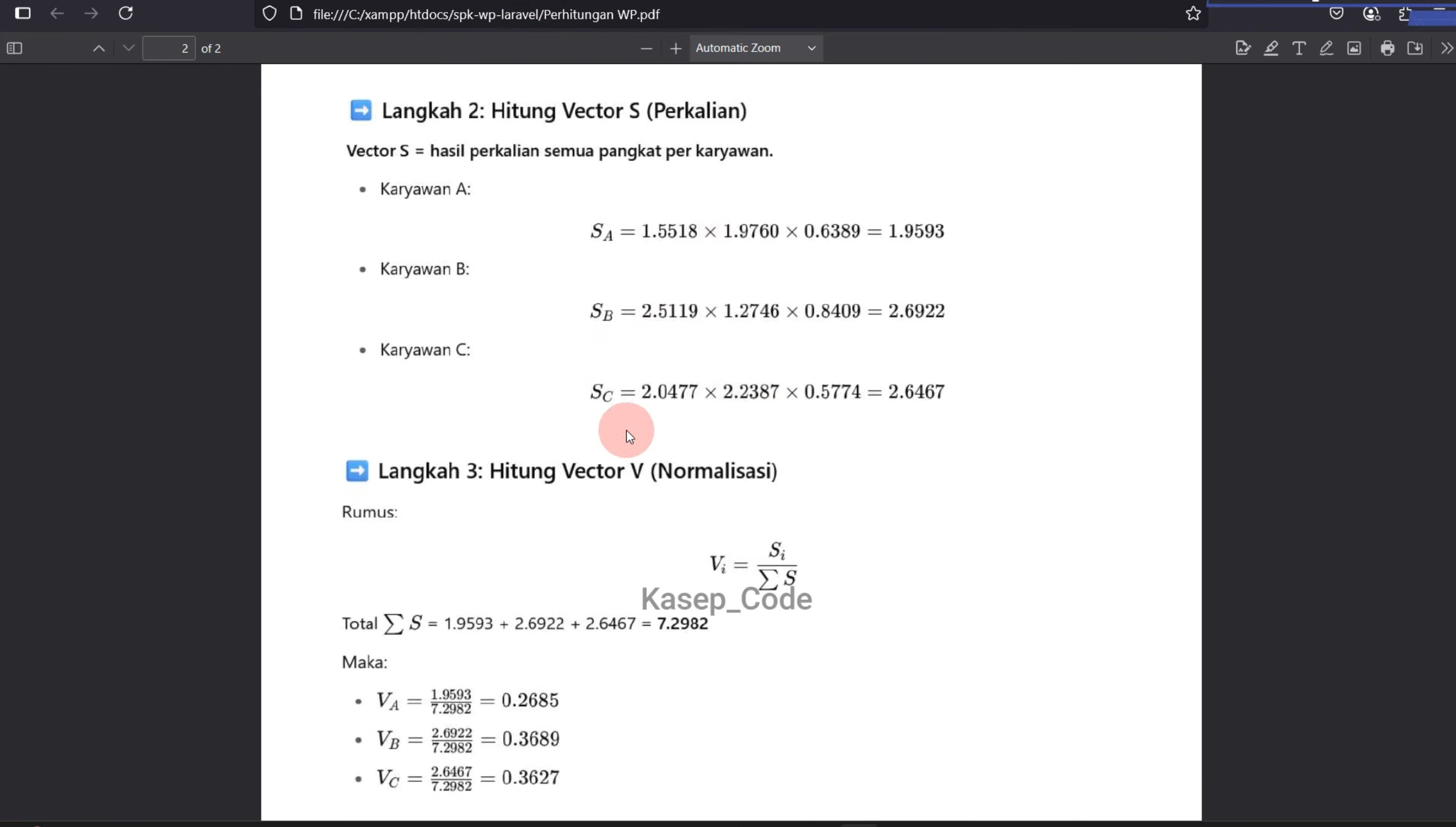 Website SPK Metode WP Menggunakan Laravel | Download Source Code SPK Laravel Metode Weighted Product