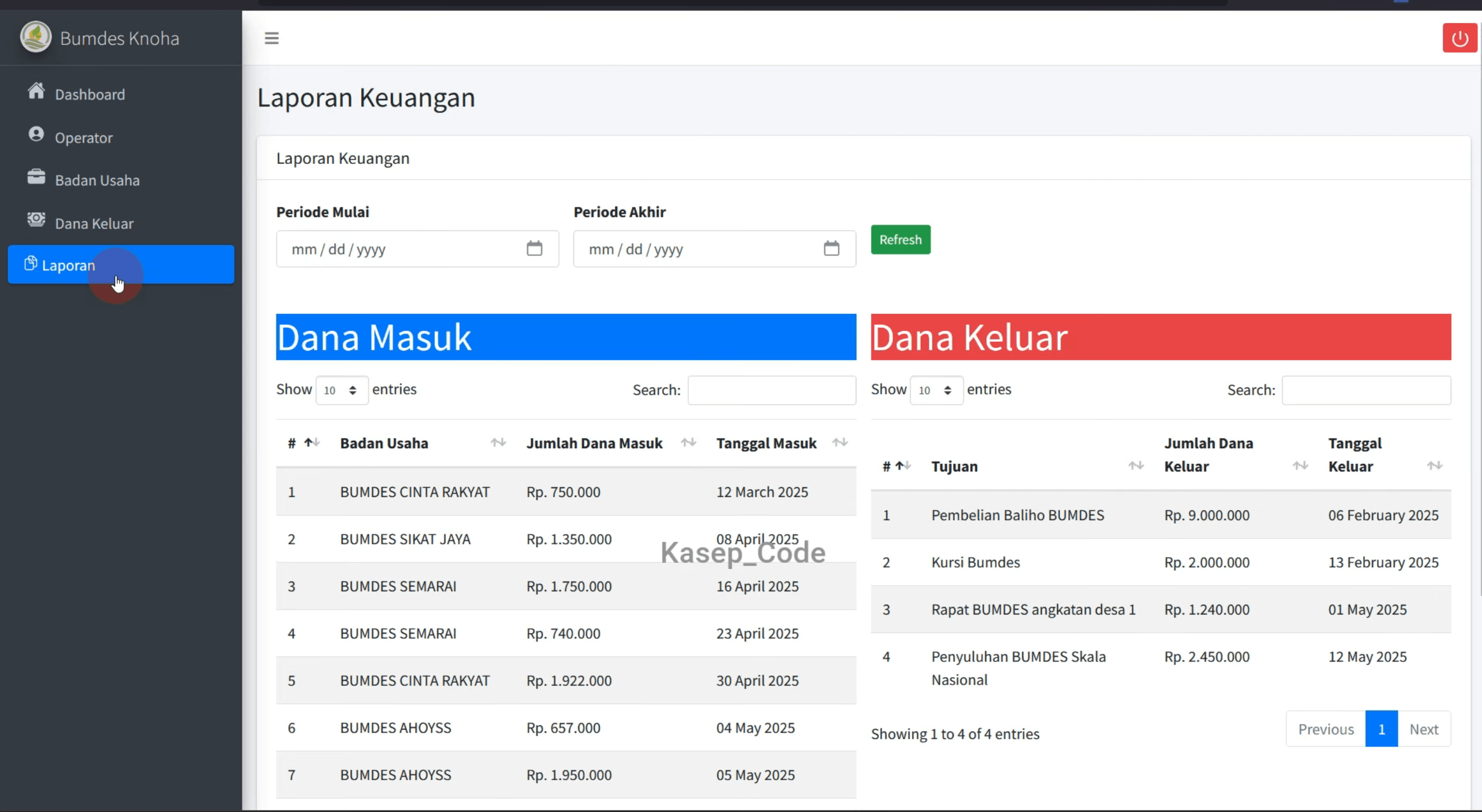 Source Code website BUMDes | Source Code Aplikasi Laporan Keuangan BUMDes | Website BUMDes Laravel