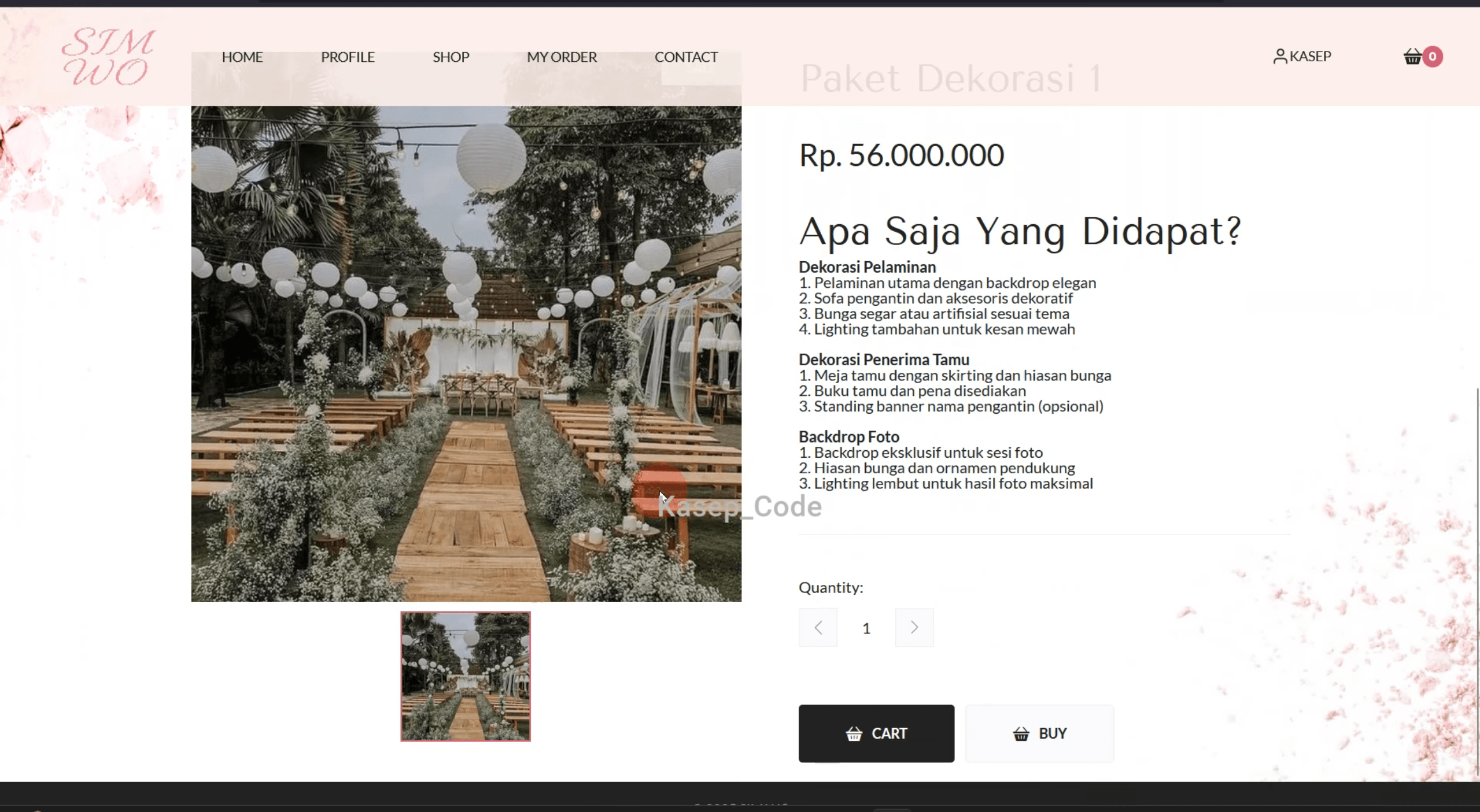 Source Code Website Pemesanan Wedding Organizer, Catering, Tenda & Souvenir | Website Pemesanan WO
