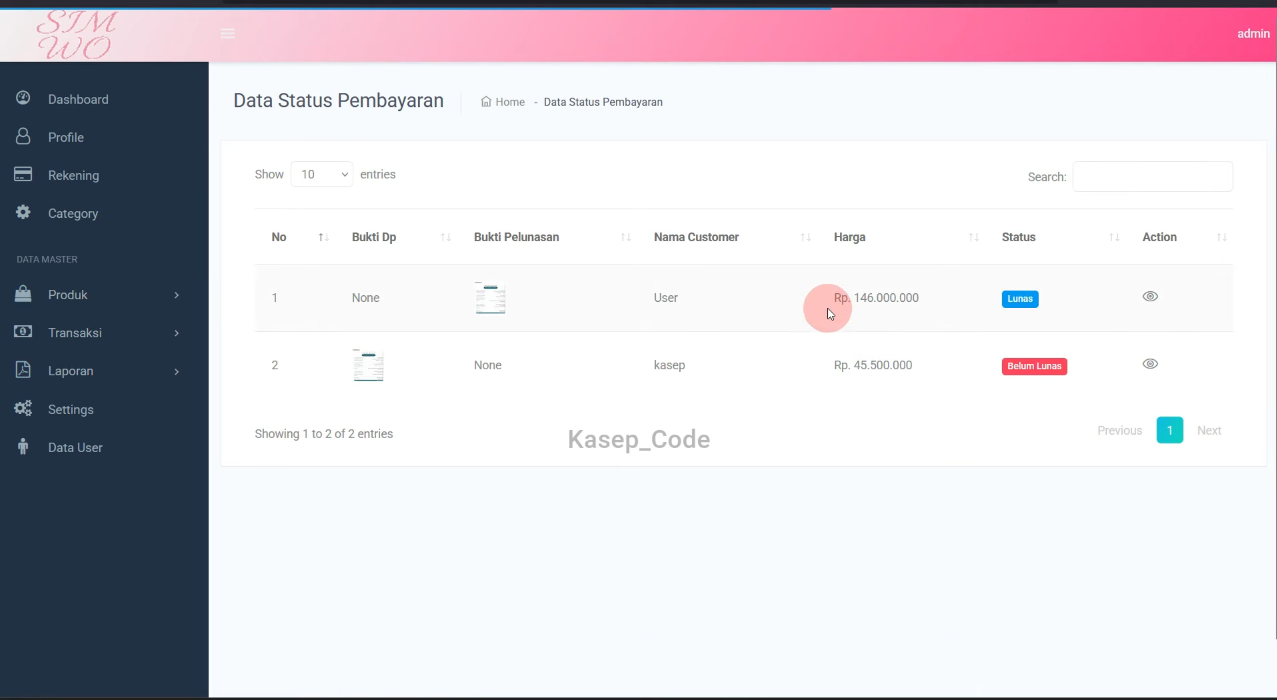 Source Code Website Pemesanan Wedding Organizer, Catering, Tenda & Souvenir | Website Pemesanan WO
