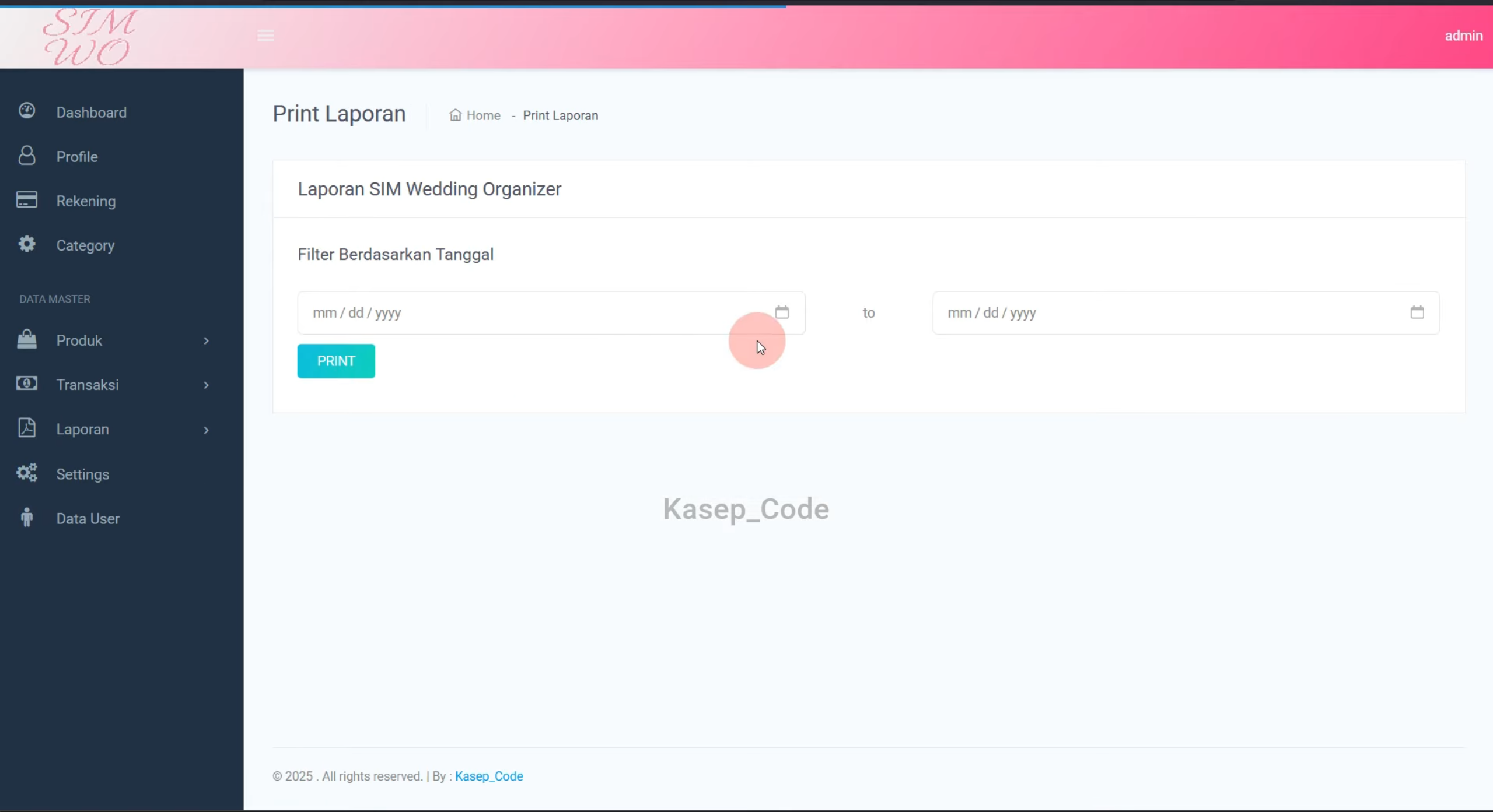 Source Code Website Pemesanan Wedding Organizer, Catering, Tenda & Souvenir | Website Pemesanan WO