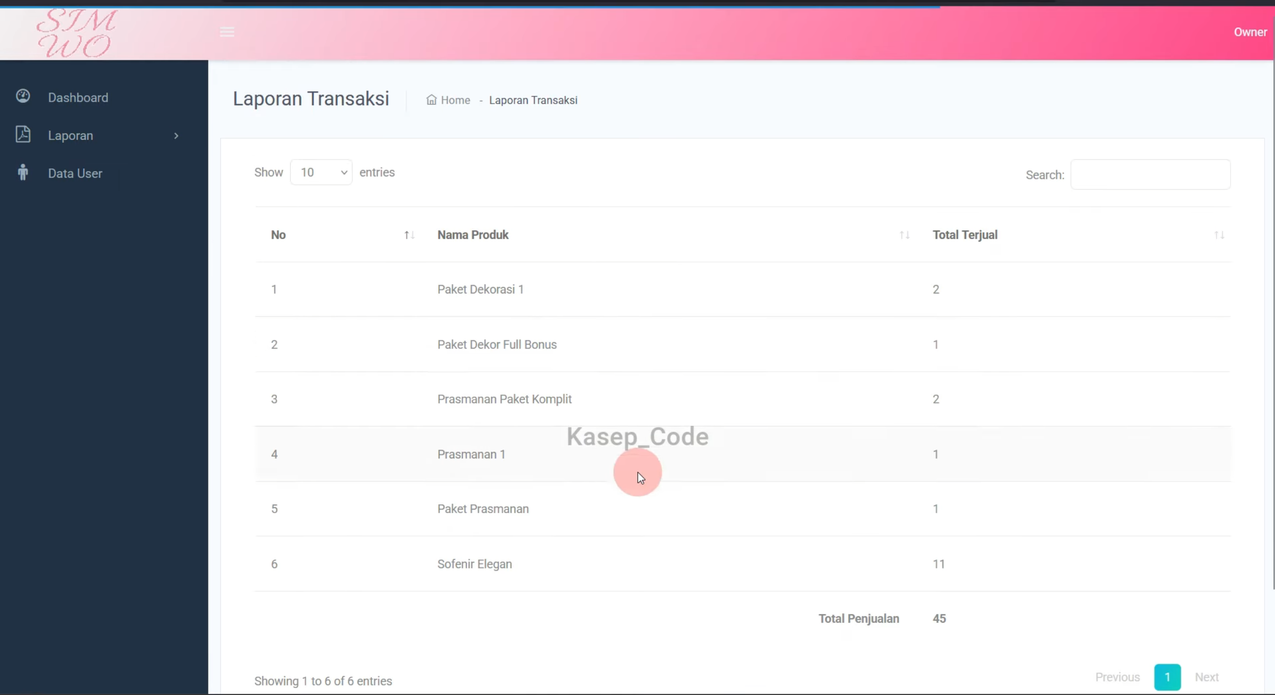 Source Code Website Pemesanan Wedding Organizer, Catering, Tenda & Souvenir | Website Pemesanan WO