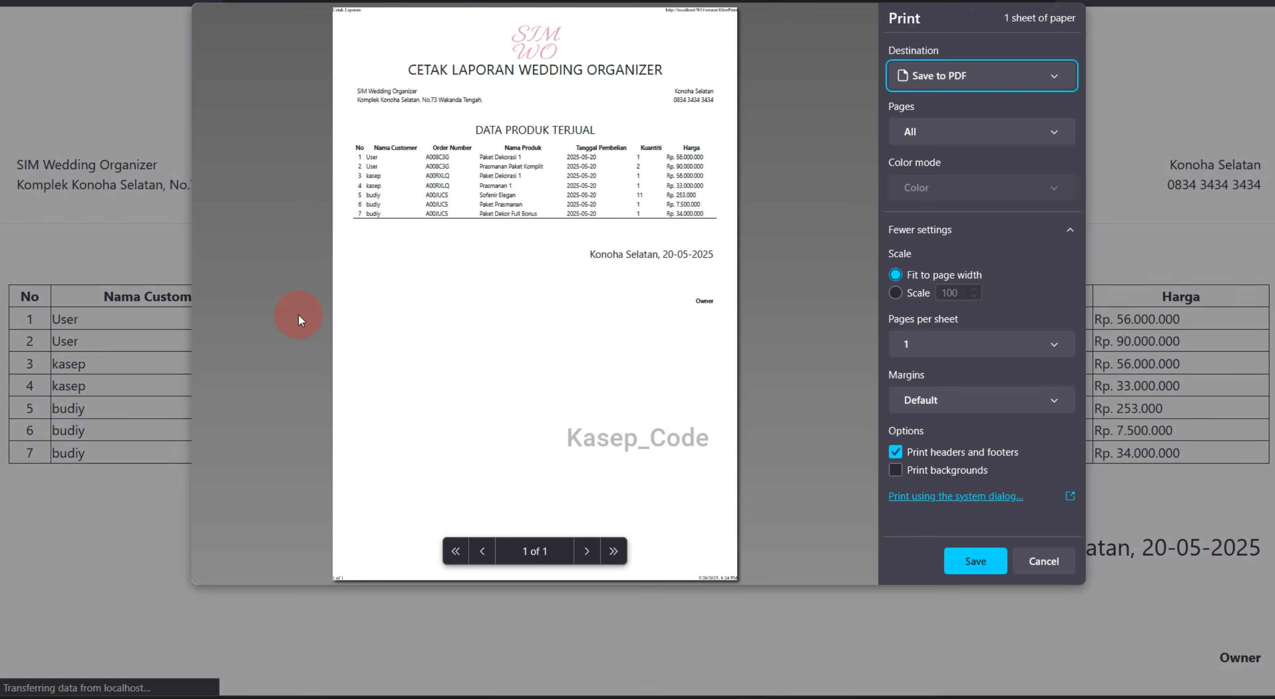 Source Code Website Pemesanan Wedding Organizer, Catering, Tenda & Souvenir | Website Pemesanan WO