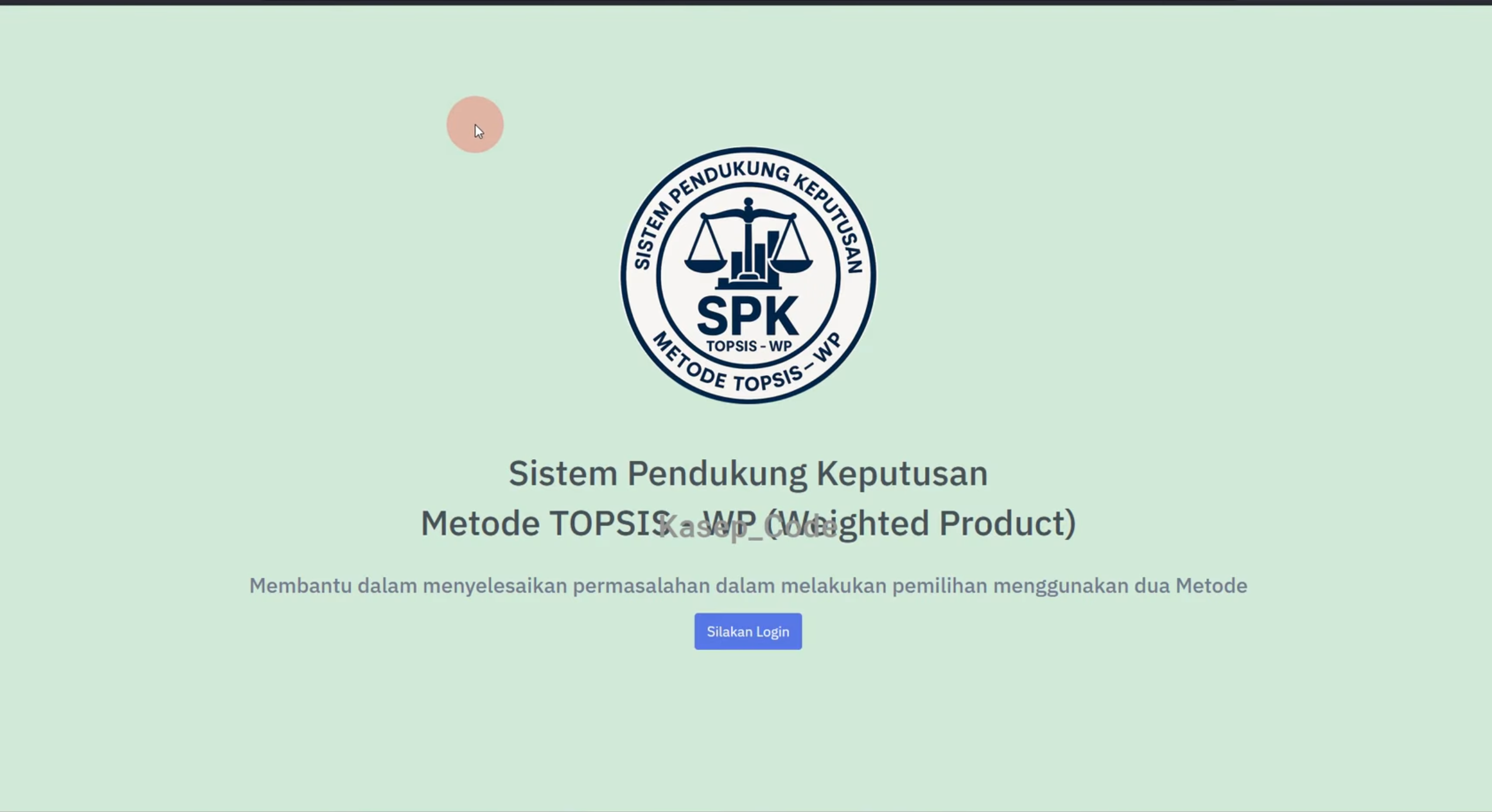 SPK metode WP dan TOPSIS | Source Code Website SPK Metode TOPSIS dan WP | SPK metode TOPSIS WP